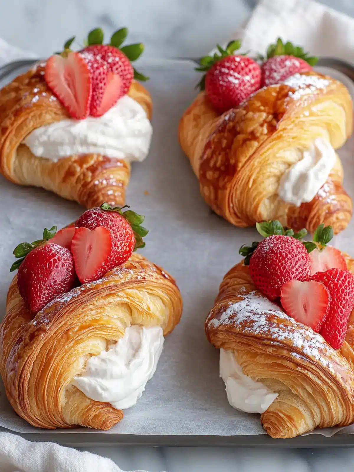 Delicious Strawberry Cream Filled Croissants Ready in Minutes 2 Strawberry Cream Filled Croissants