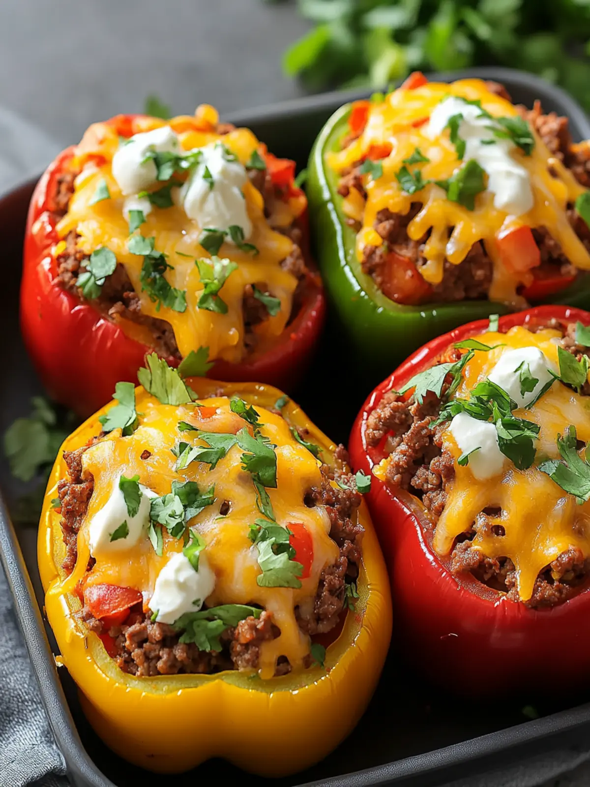 Beef Taco Stuffed Bell Peppers for a Flavorful Family Feast 4 Beef Taco Stuffed Bell Peppers
