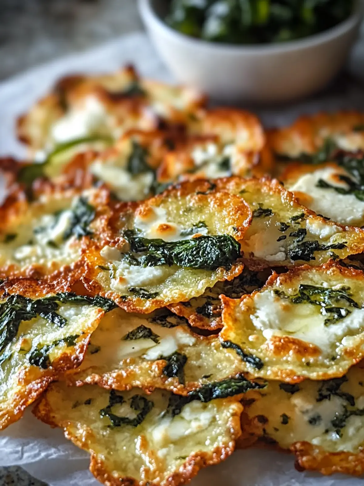 Spinach and Ricotta Mozzarella Crisps for Guilt-Free Munching 2 Spinach and Ricotta Mozzarella Crisps