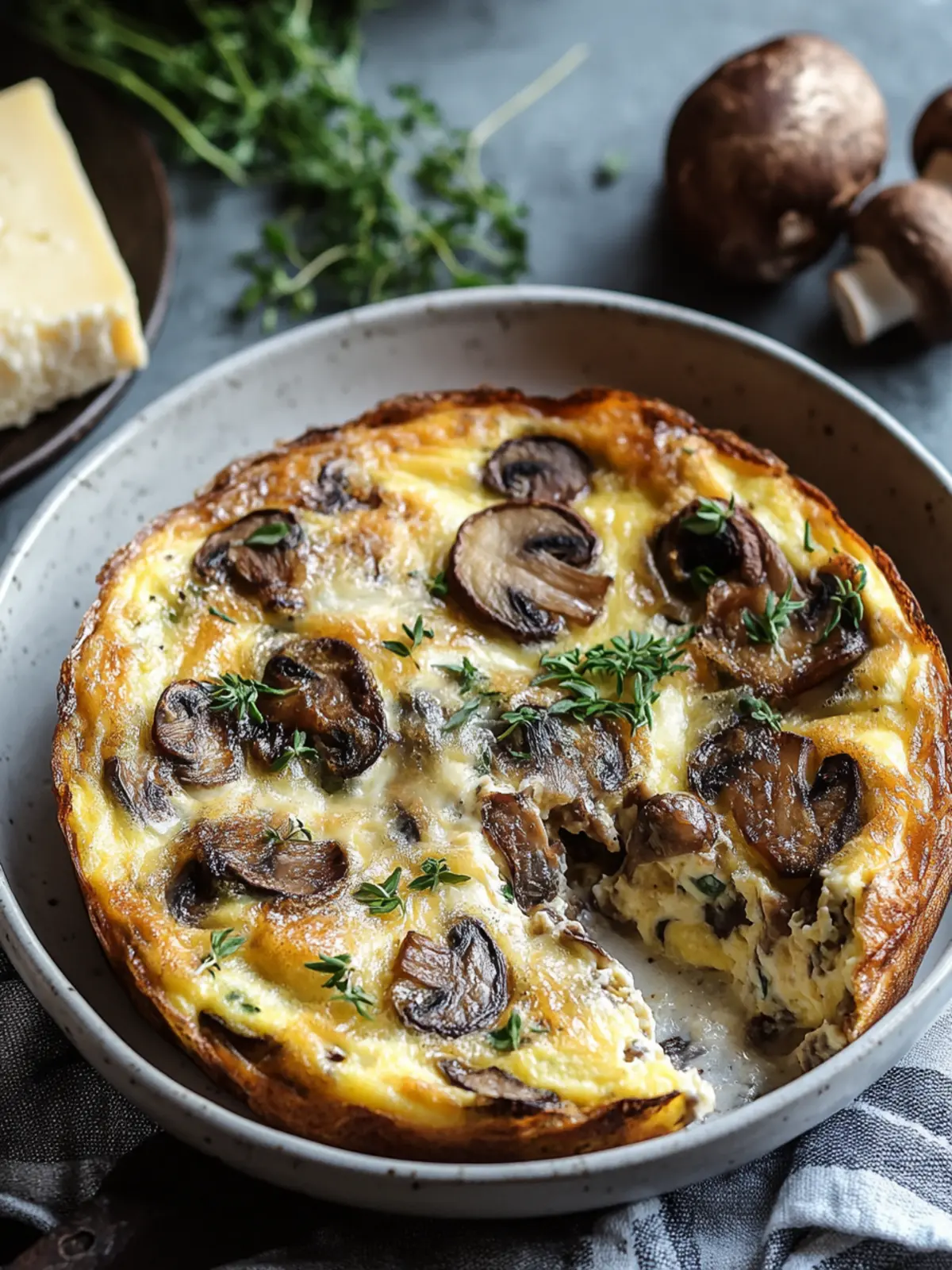 Delicious Frittata with Mushrooms and Gruyère for Brunch Bliss 3 Frittata with Mushrooms and Gruyère