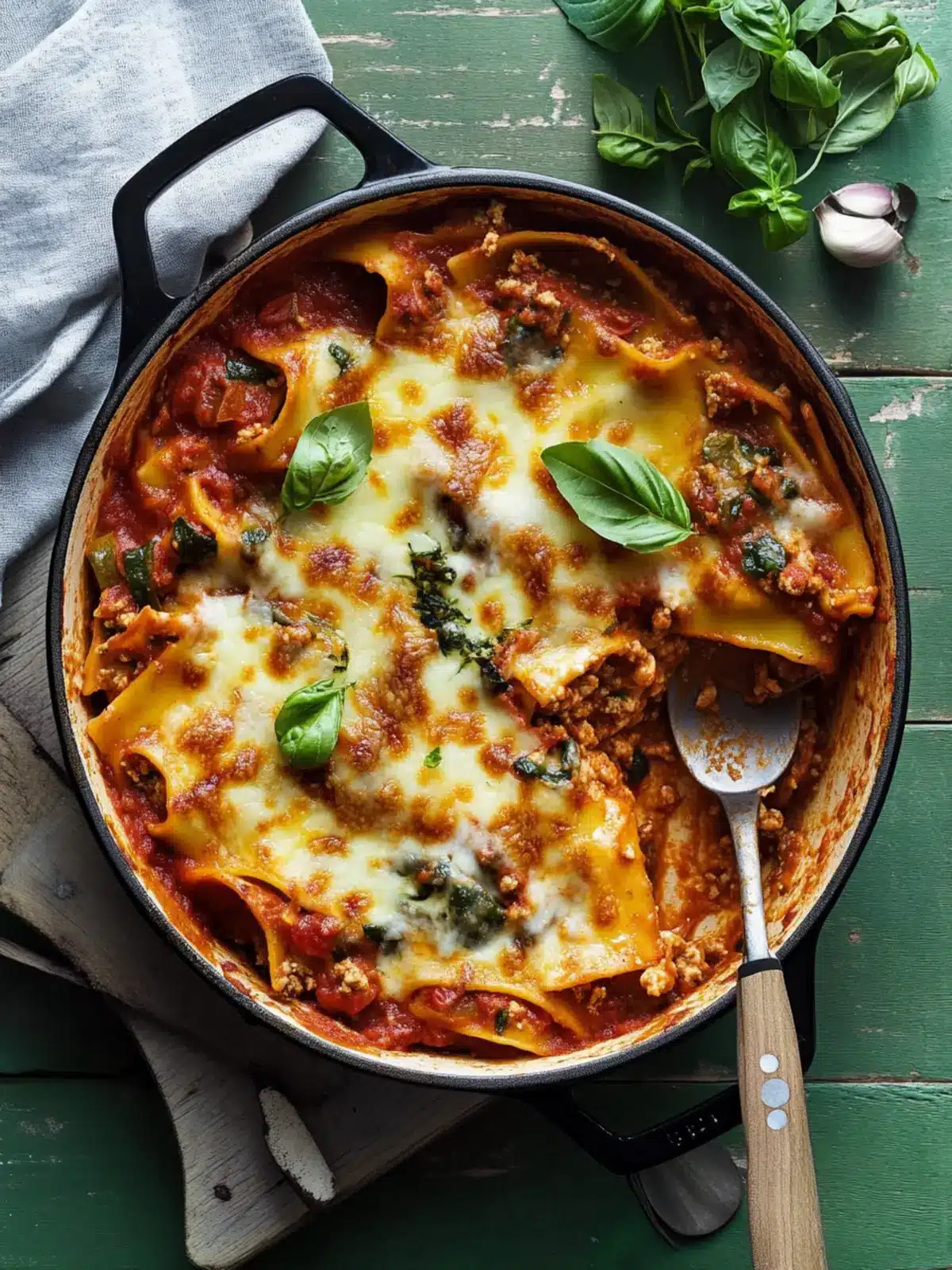 Creamy Tomato Skillet Lasagna: Easy Comfort in One Pan 3 Creamy Tomato Skillet Lasagna