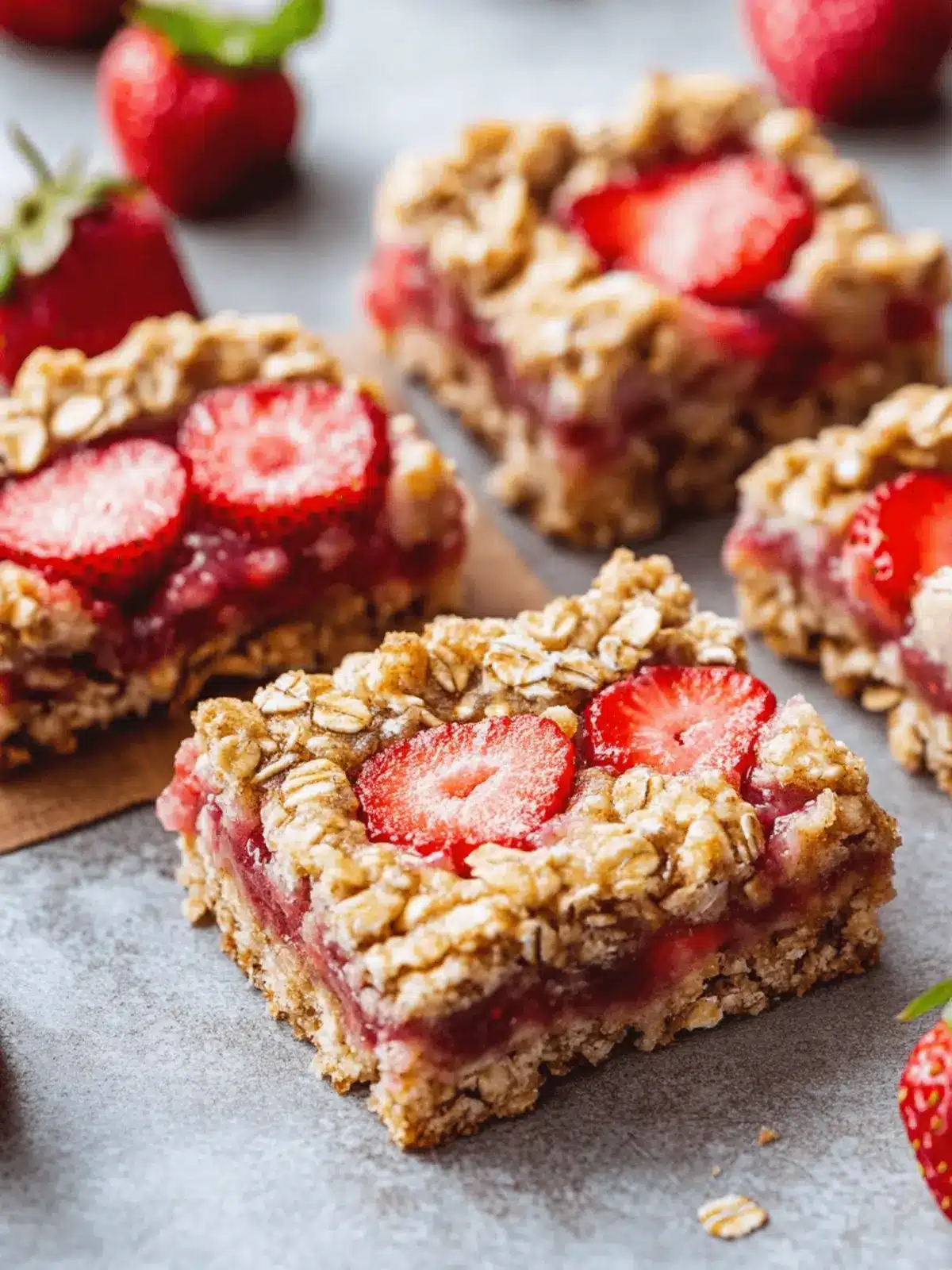 Wholesome Healthy Strawberry Oatmeal Bars for Guilt-Free Snacking 2 Healthy Strawberry Oatmeal Bars
