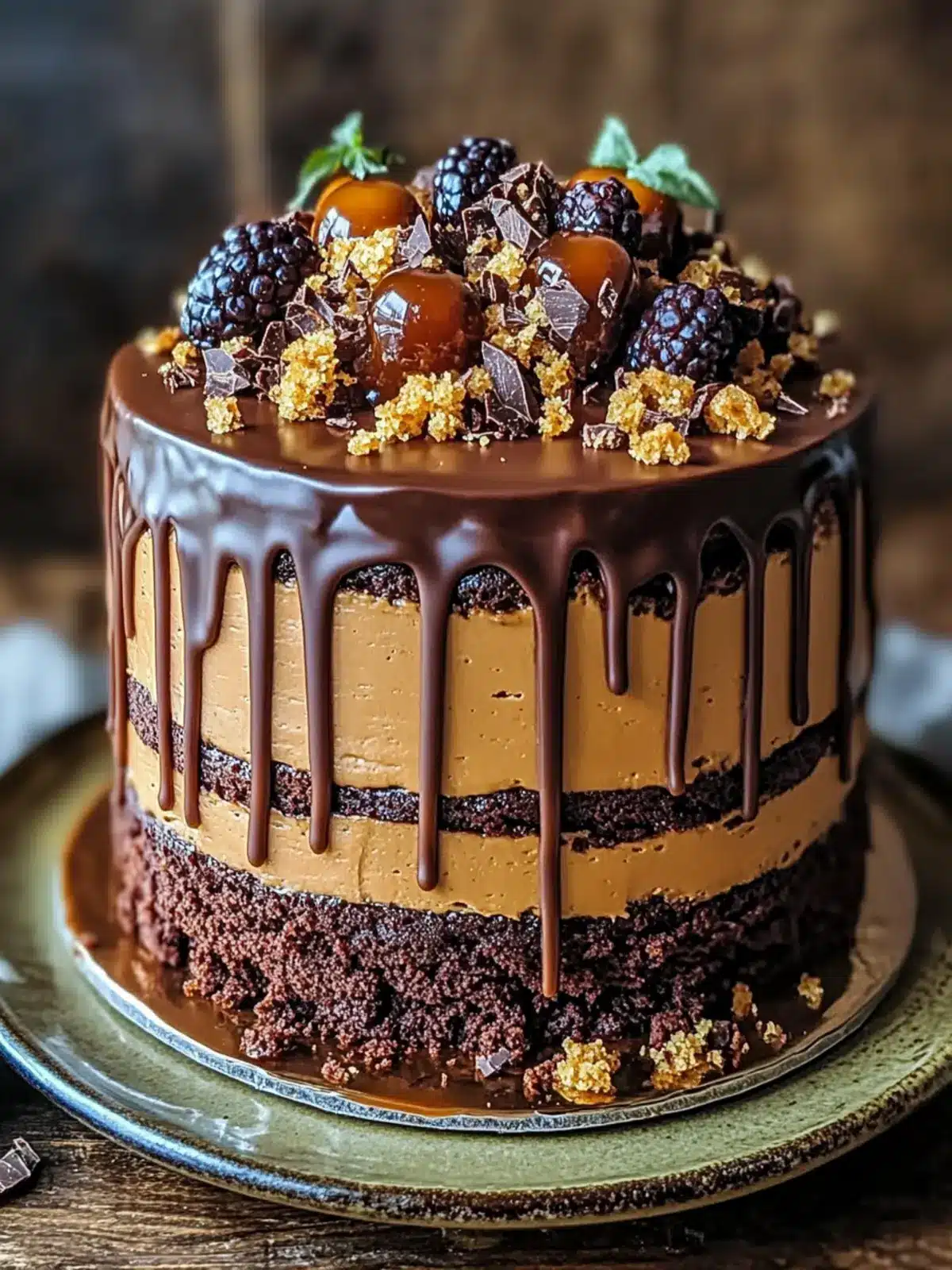 Irresistible Chocolate Caramel Toffee Crunch Cake Recipe 4 Chocolate Caramel Toffee Crunch Cake