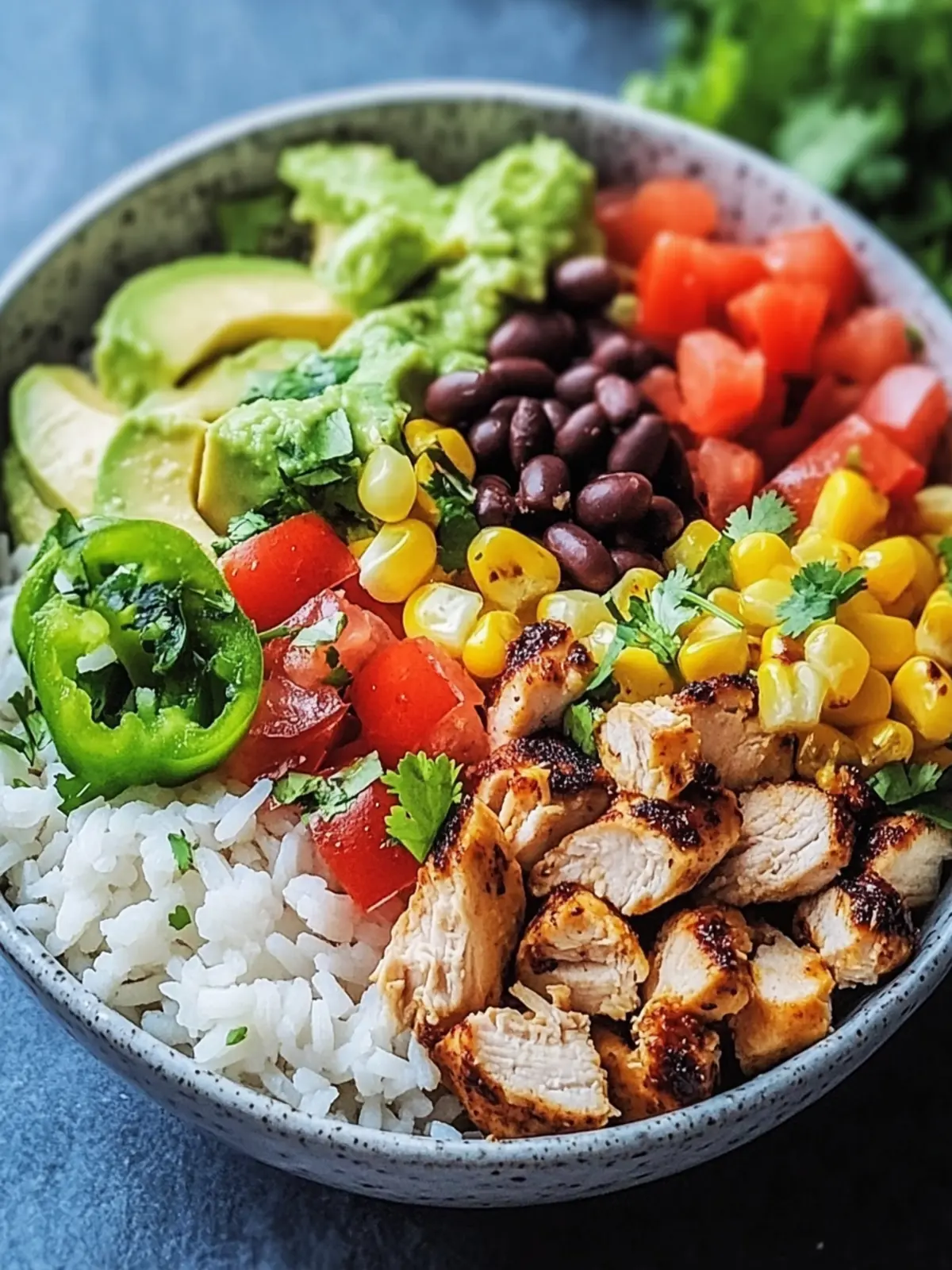 Easy Low-Calorie Chicken Burrito Bowl Bursting with Flavor 4 Easy Low-Calorie Chicken Burrito Bowl