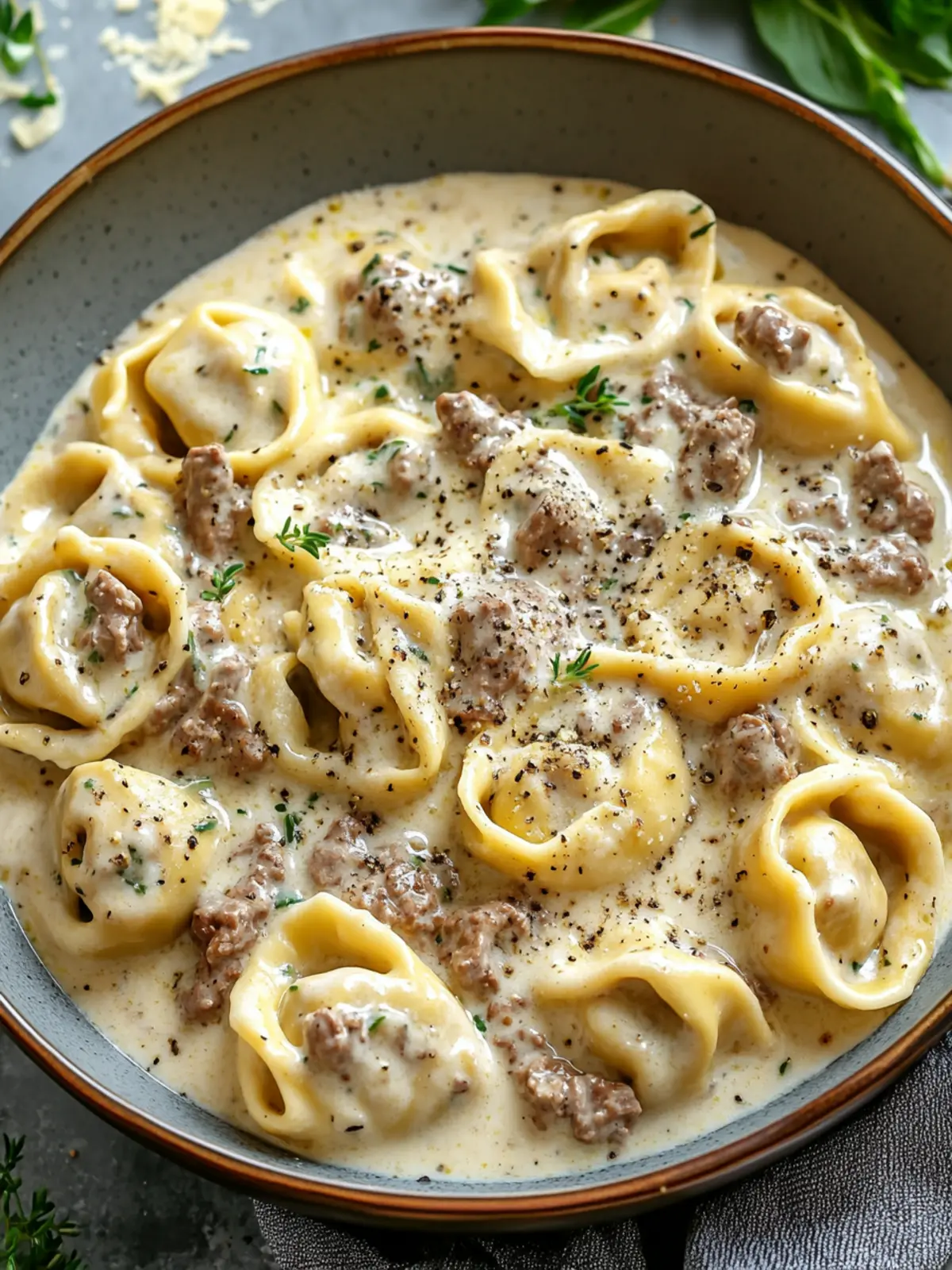 Creamy Beef & Parmesan Tortellini for Cozy Family Nights 4 Beef & Parmesan Tortellini in Creamy Sauce