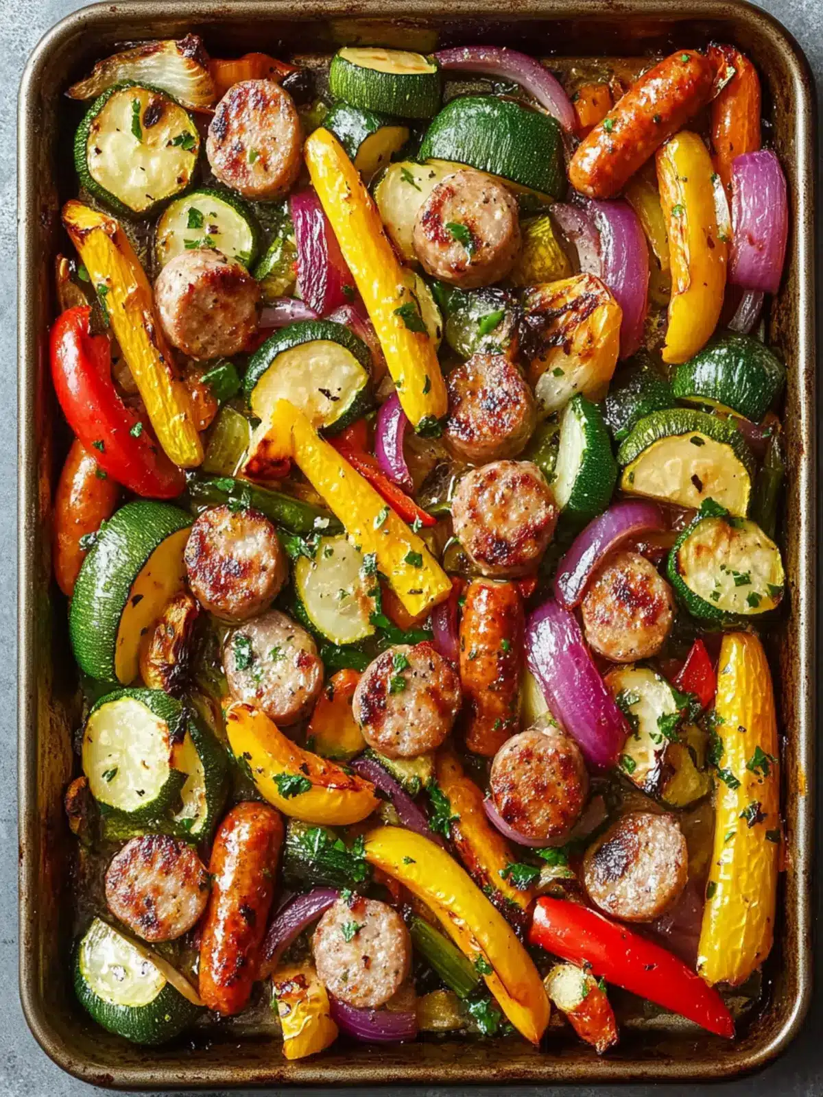 Savor a Quick Sausage and Vegetable Sheet Pan Dinner Delight 3 Sausage and Vegetable Sheet Pan Dinner