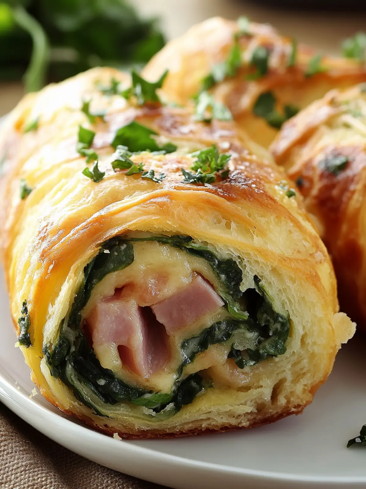 Spinach Ham Breakfast Rolls Your New Morning Favorite 2 Spinach Ham Breakfast Roll