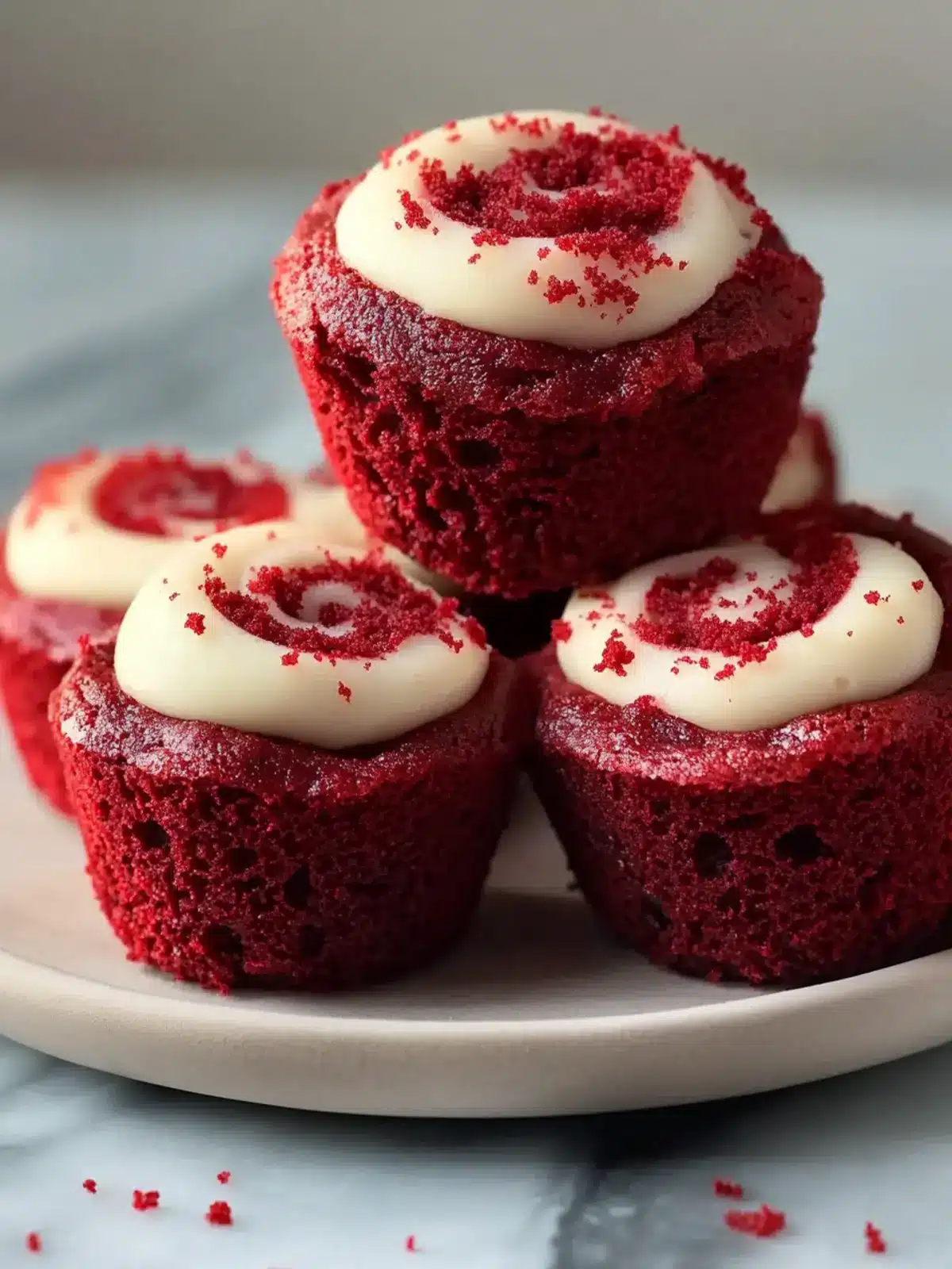Delicious Homemade Red Velvet Brownie Bites with Creamy Swirls 4 Homemade Red Velvet Brownie Bites