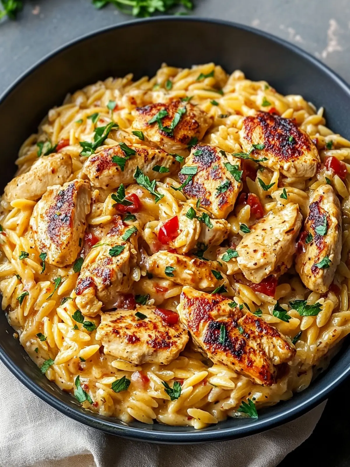 One Pot Cajun Chicken Alfredo Orzo for Quick Family Comfort 4 One Pot Cajun Chicken Alfredo Orzo