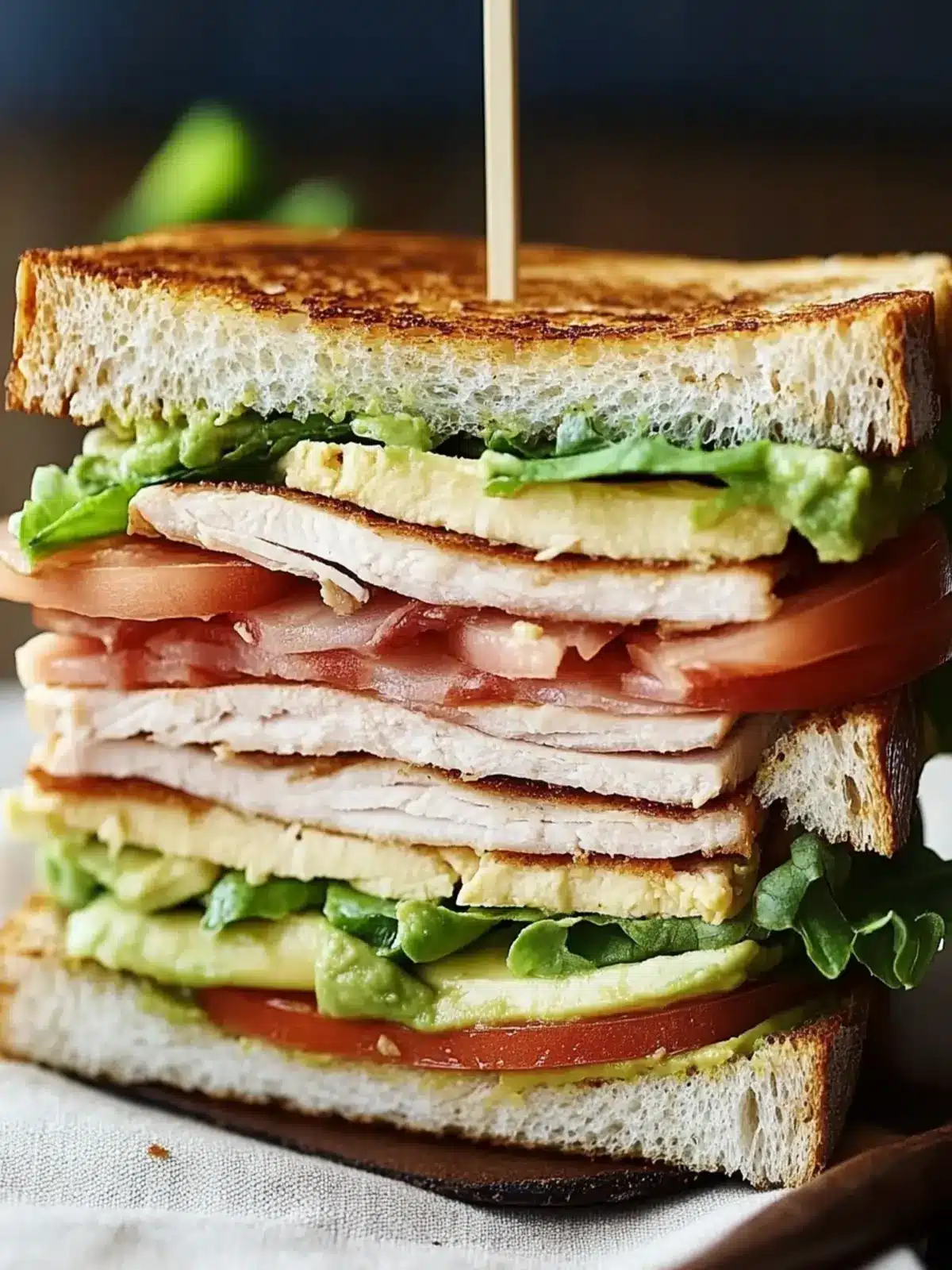 Savory Turkey Avocado Club Sandwich for Quick Healthy Lunch 2 Turkey Avocado Club Sandwich