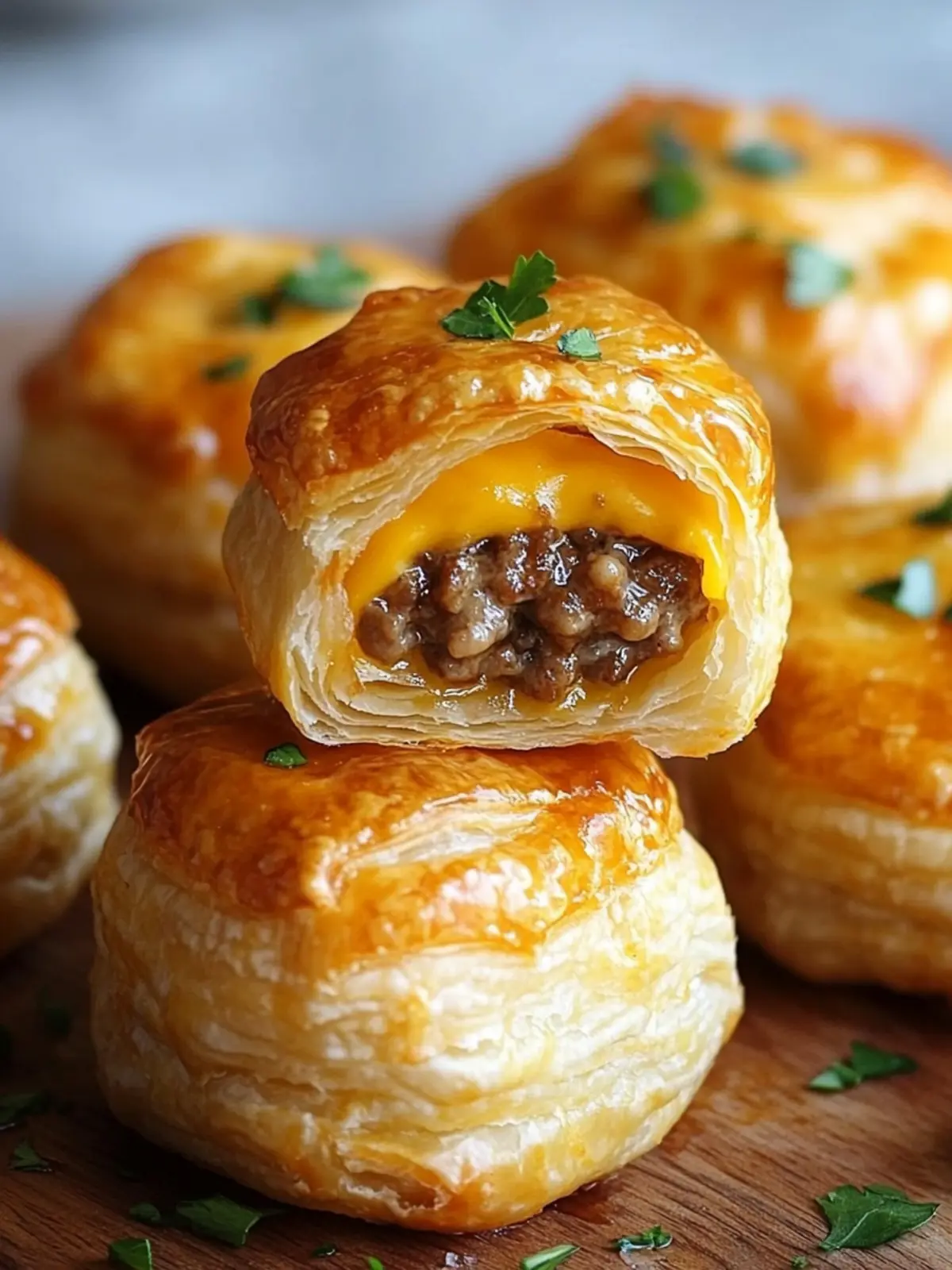 Cheeseburger Puff Pastry Bites: Perfect for Game Day Fun 3 Cheeseburger Puff Pastry Bites