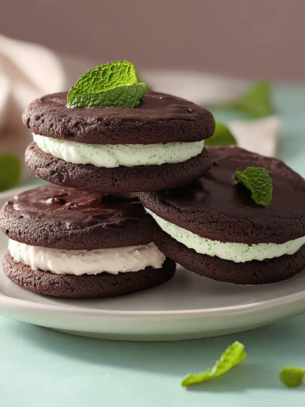 Minty Chocolate Sandwich Cookies for a Fresh Homemade Treat 3 Minty Chocolate Sandwich Cookie
