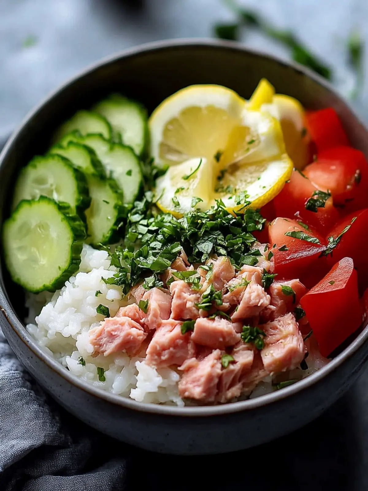 Lemon Herb Tuna Rice Bowl: Quick, Tasty, and Healthy Delight 2 Lemon Herb Tuna Rice Bowl