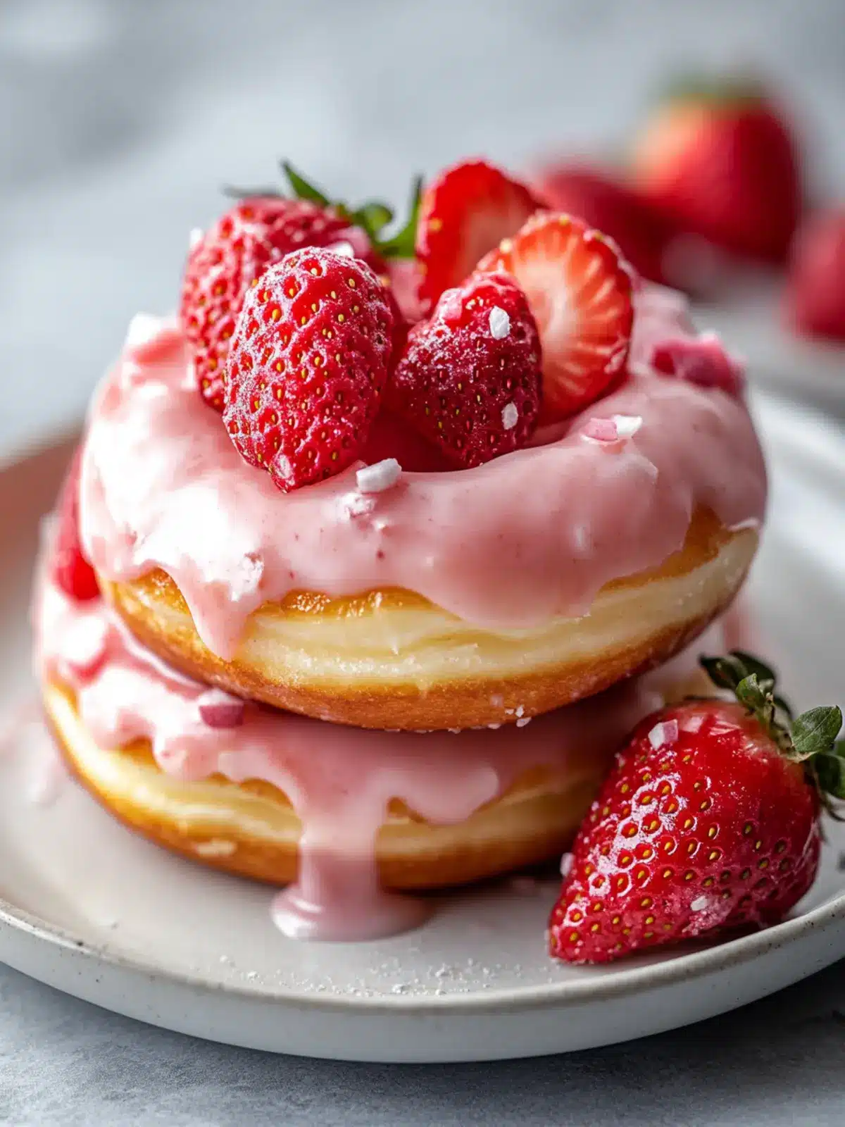 Savory Strawberry Cheesecake Donuts for Happy Mornings 2 Strawberry Cheesecake Donuts
