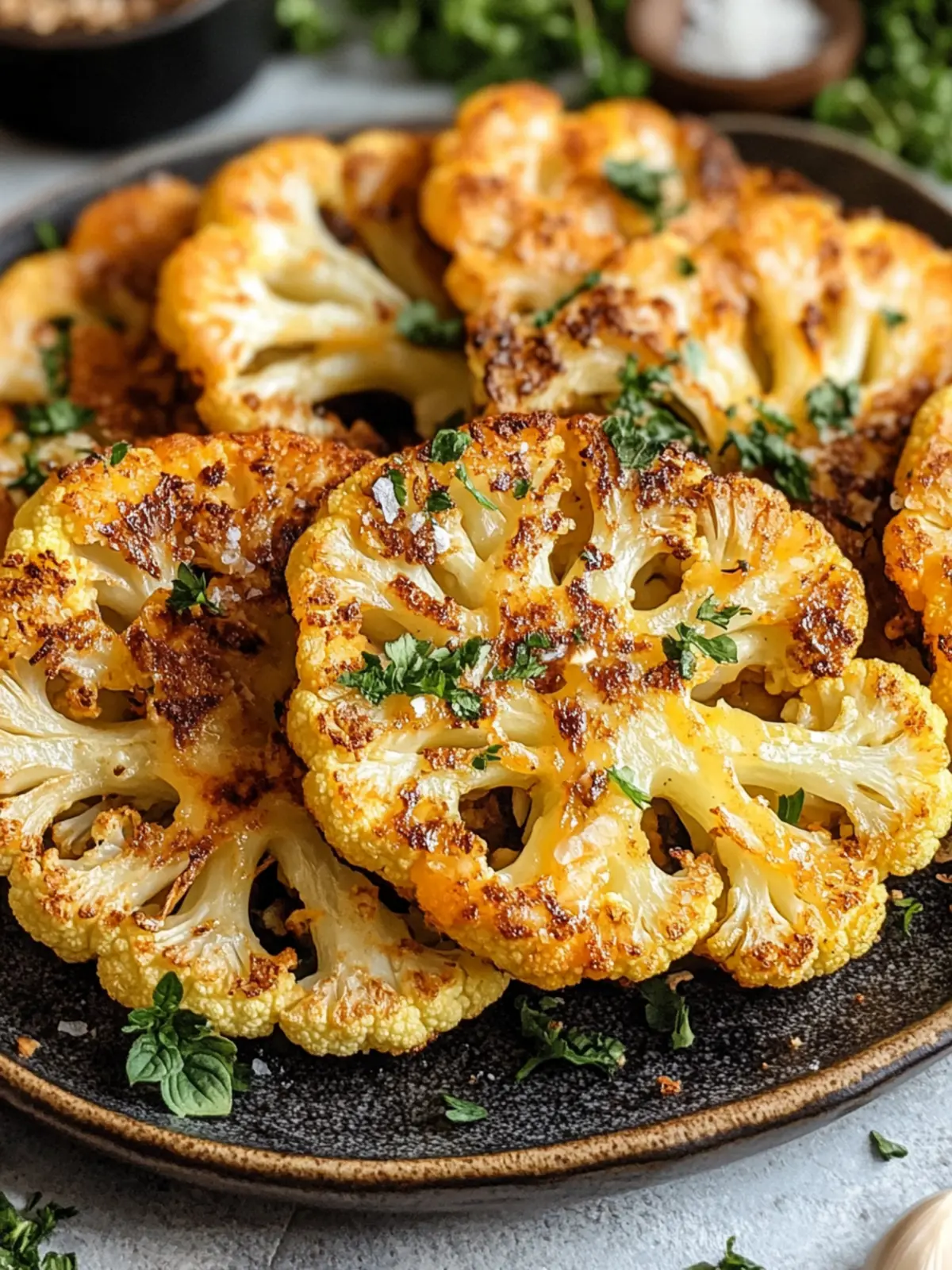 Crispy Cheesy Cauliflower Steaks You'll Crave Tonight 2 Crispy Cheesy Cauliflower Steaks