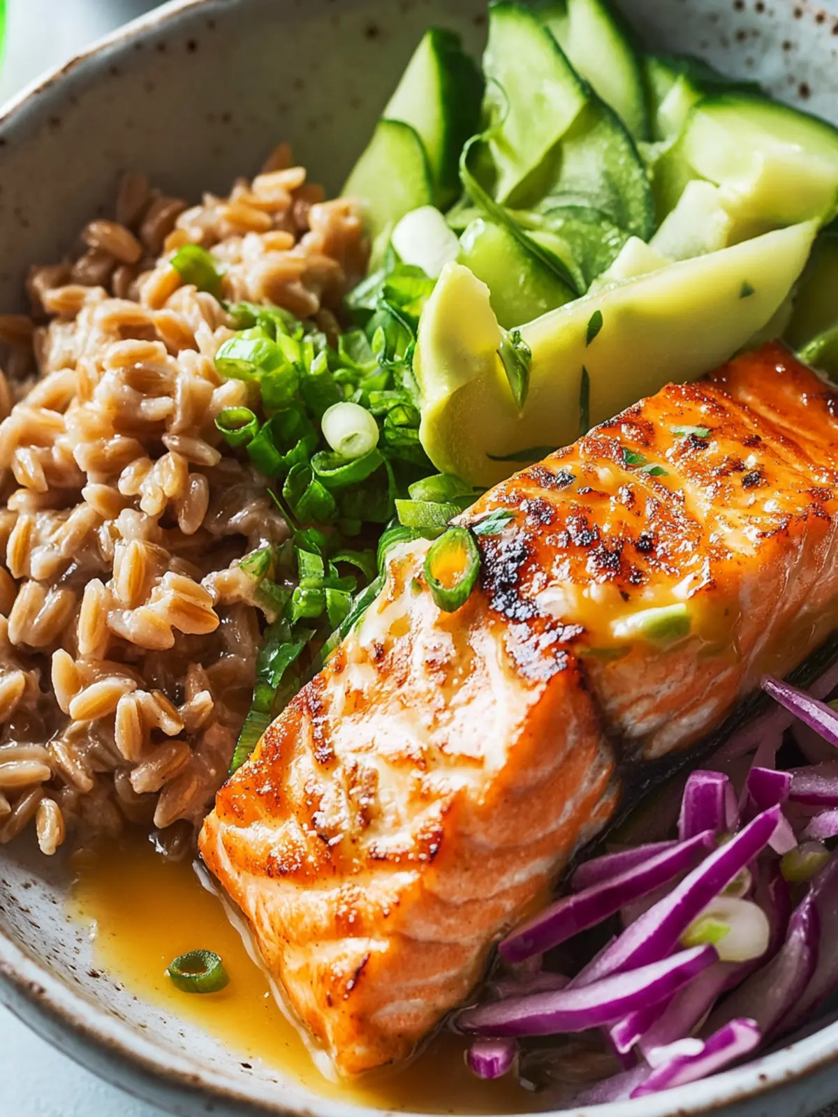 Miso Salmon & Farro Bowl: A Flavor-Packed Healthy Delight 2 Miso Salmon & Farro Bowl