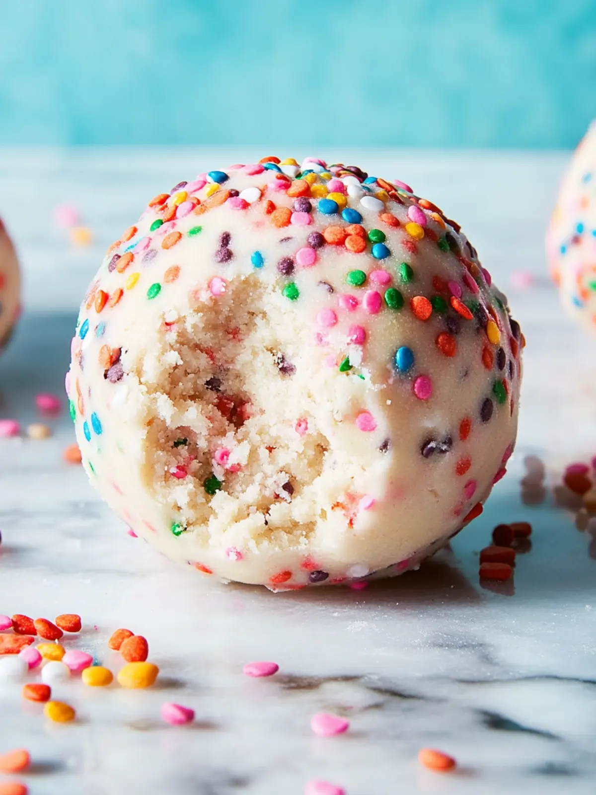 Irresistible Confetti Cookie Dough Ball for Celebration Fun 4 Confetti Cookie Dough Ball