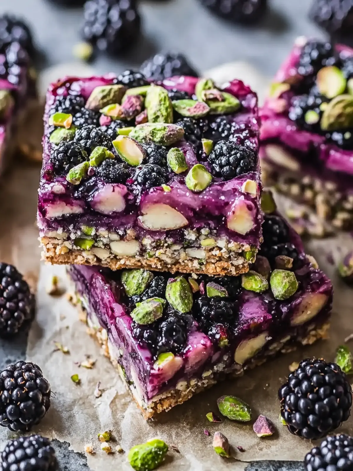 Blackberry Pistachio Dream Bars: A Guilt-Free Delight 2 Blackberry Pistachio Dream Bars