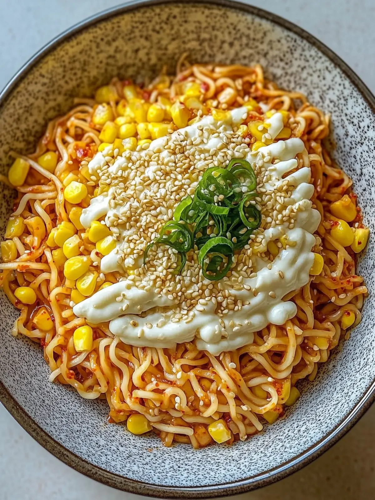 Spicy Noodles with Korean Corn Cheese for a Flavor Explosion 2 Spicy Noodles with Korean Corn Cheese