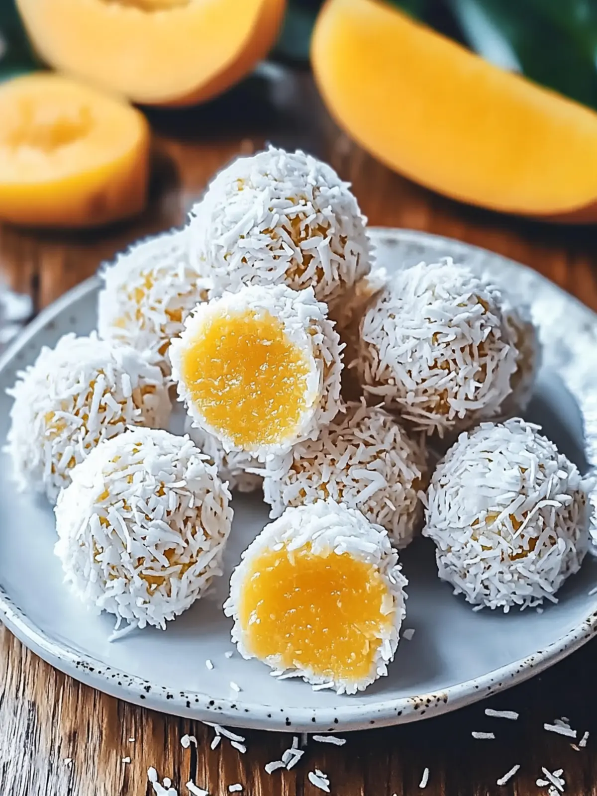 Coconut Mango Bliss Balls: Your New Favorite Tropical Snack 2 Coconut Mango Bliss Balls