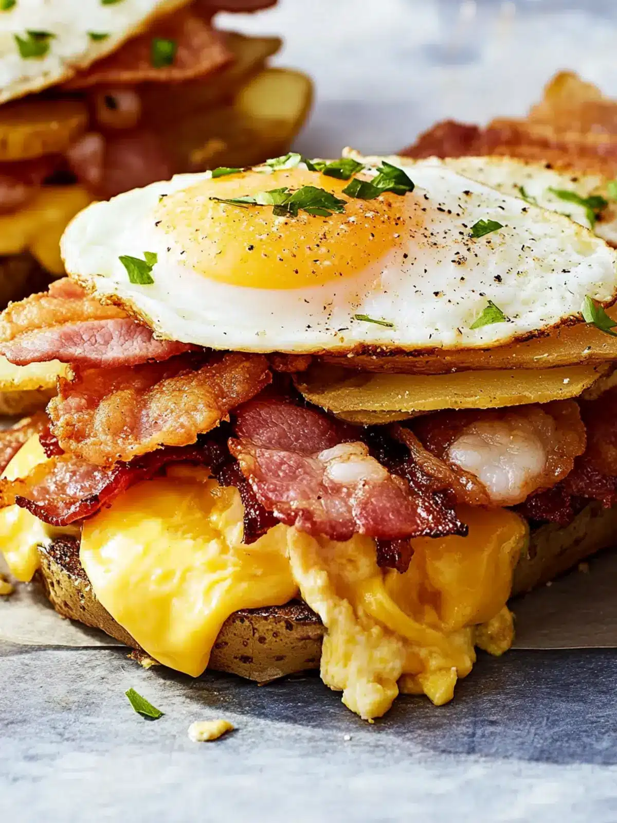 Crispy Potato, Bacon, Egg & Cheese Sandwiches for All-Day Cravings 2 Crispy Potato, Bacon, Egg & Cheese Sandwiches
