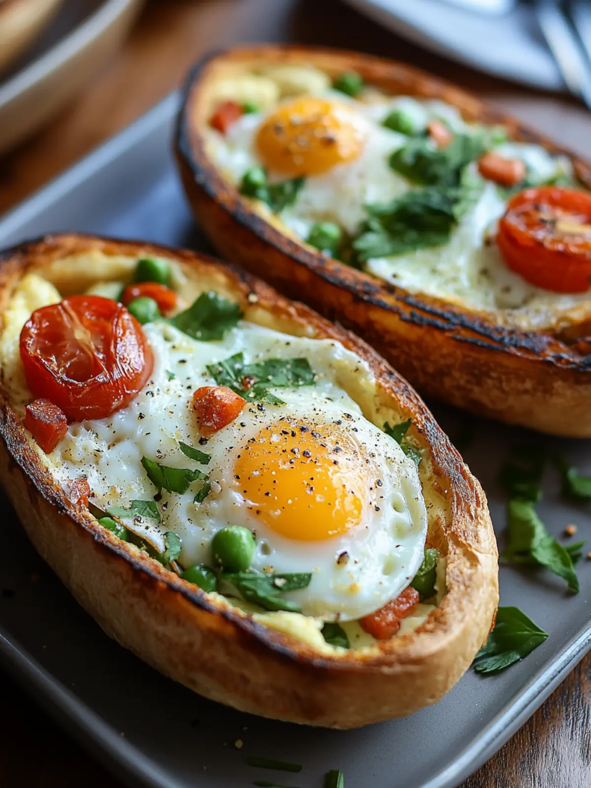 Baked Egg Boats: Your Perfect Customizable Breakfast Treat 3 Baked Egg Boats