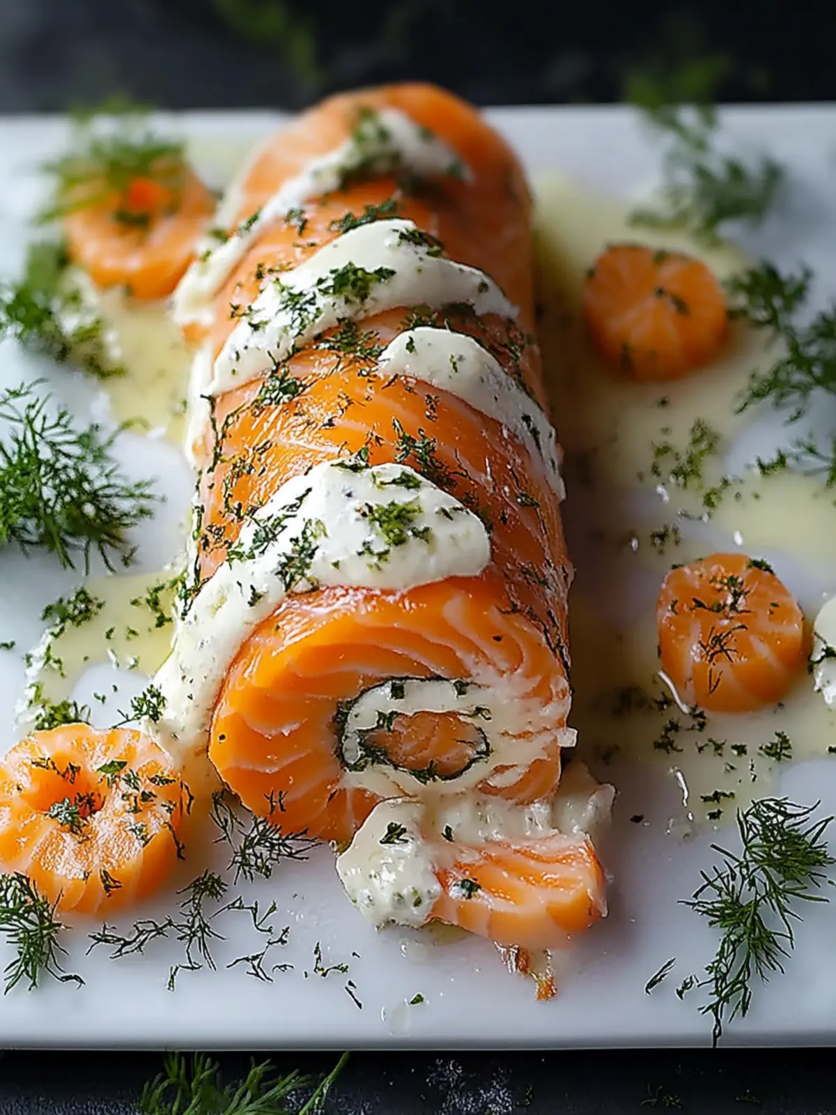 Gourmet Baked Salmon Roulade with Creamy Filling Delight 2 Baked Salmon Roulade