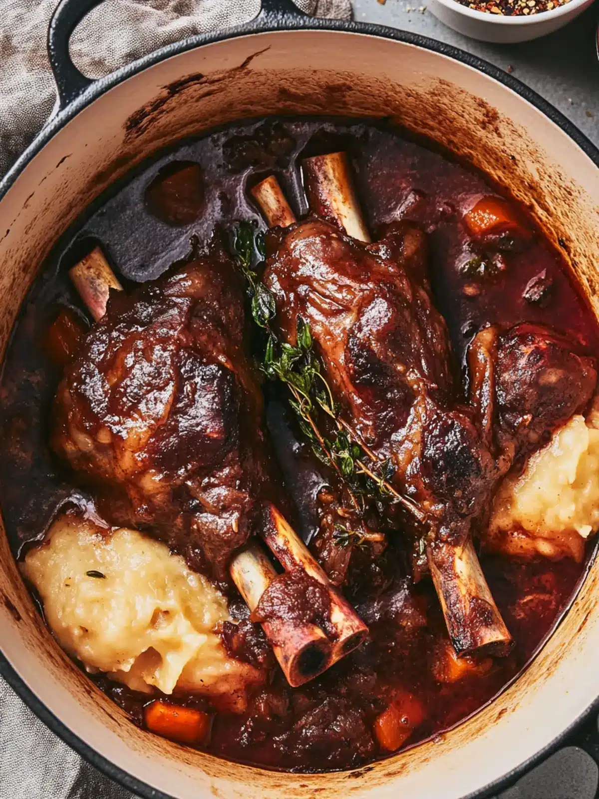 Savory Braised Lamb Shanks for an Effortless Weeknight Feast 4 Braised Lamb Shanks