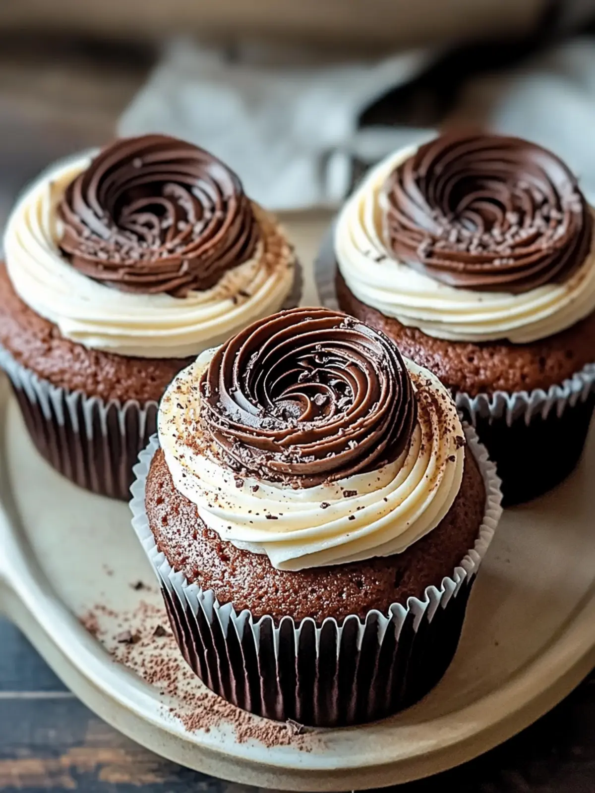 Decadent Chocolate Tiramisu Cupcakes Gluten-Free Delight! 4 Chocolate Tiramisu Cupcakes