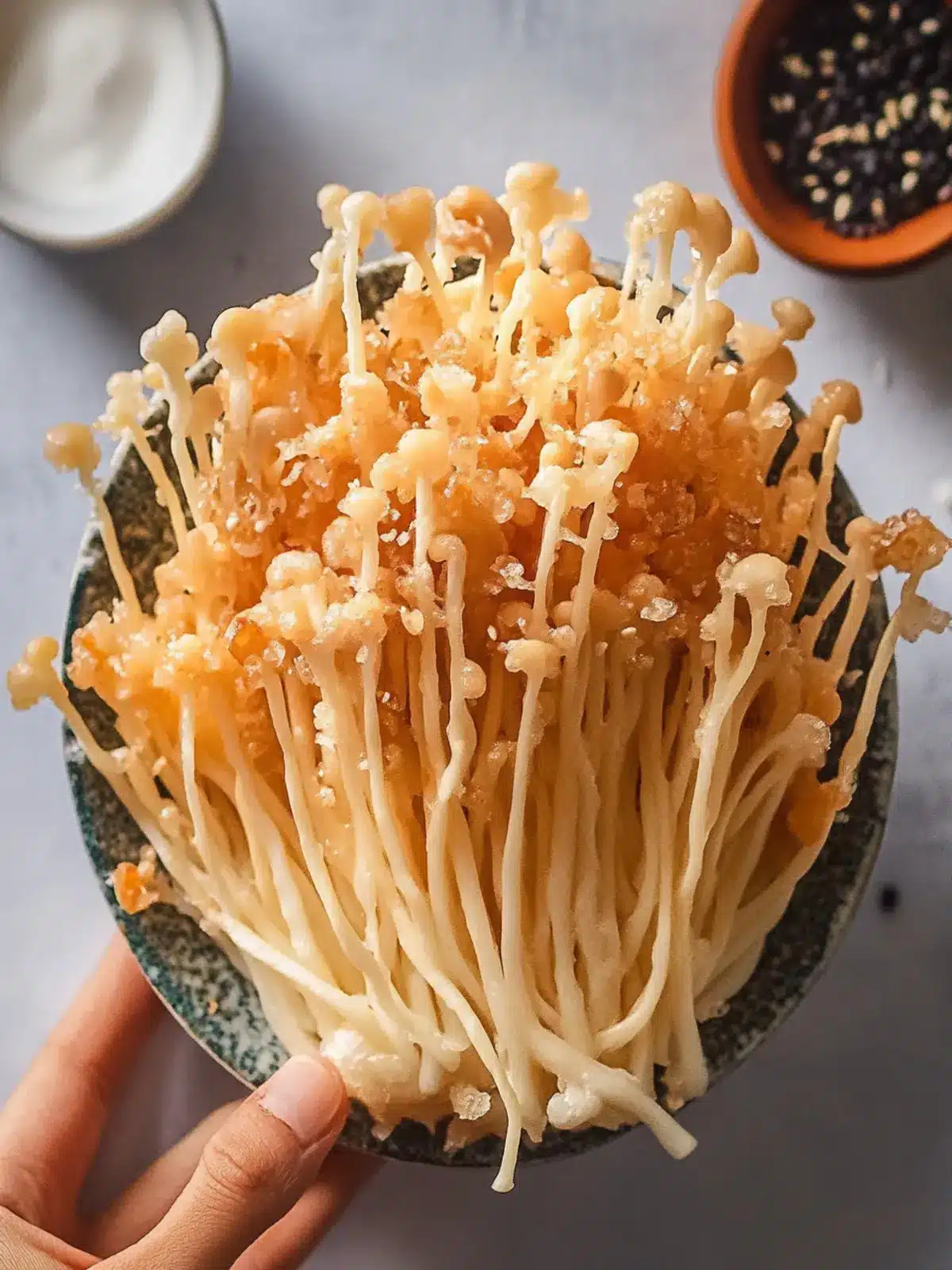 Crispy Fried Enoki Mushrooms: Irresistible 30-Minute Snack 3 Fried Enoki Mushroom