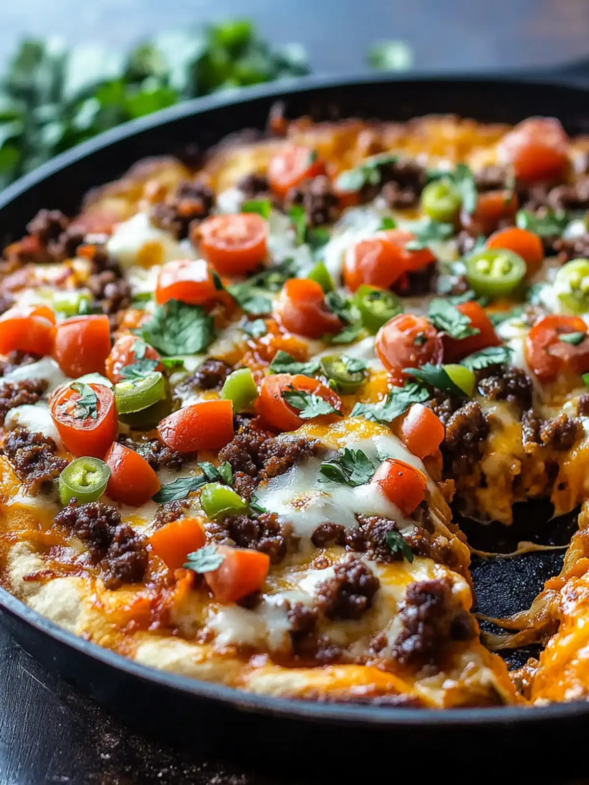 Skillet Taco Pizza: Quick, Cheesy Bliss for Taco Night! 3 Skillet Taco Pizza
