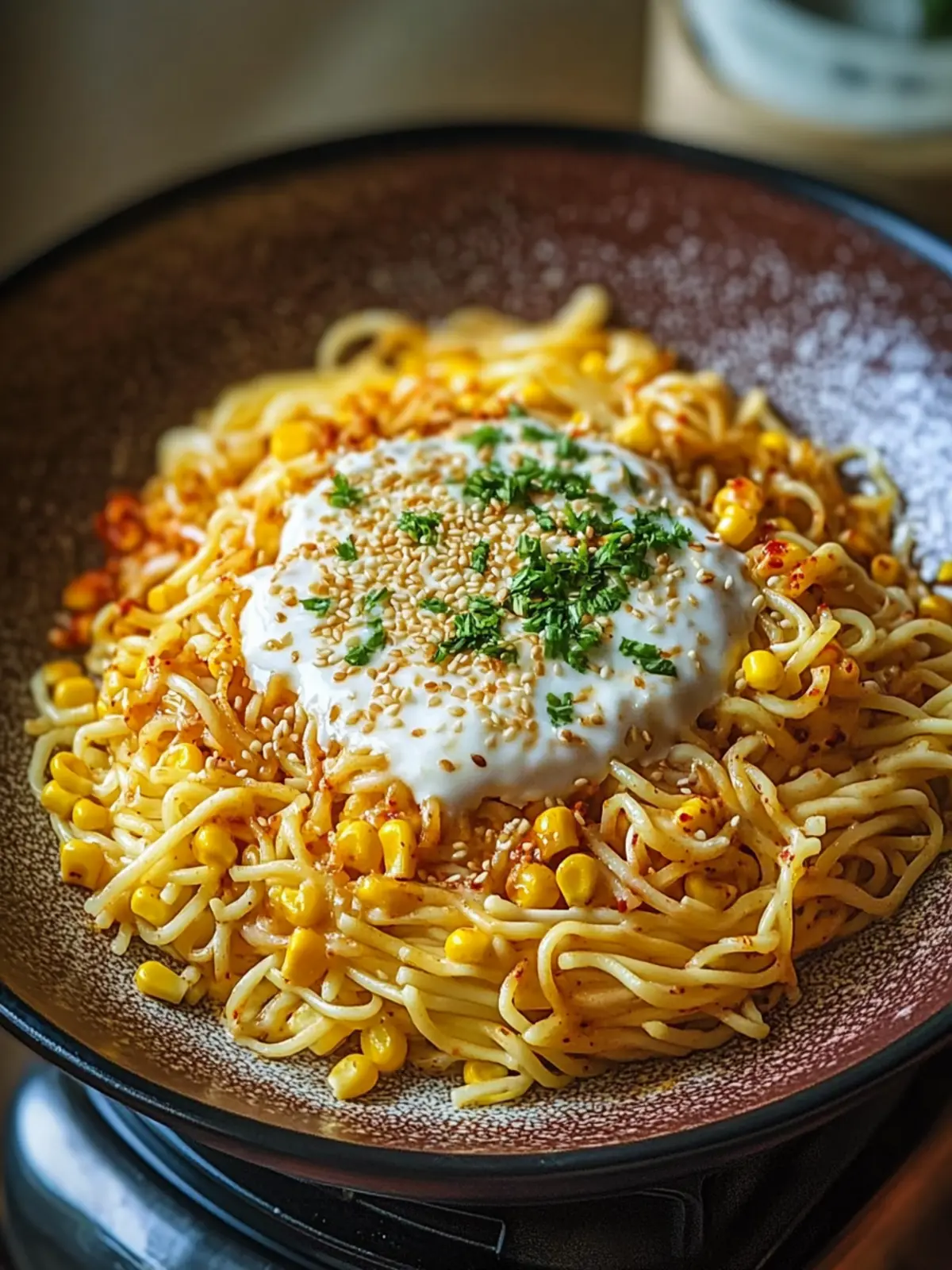 Spicy Noodles with Korean Corn Cheese for a Flavor Explosion 4 Spicy Noodles with Korean Corn Cheese