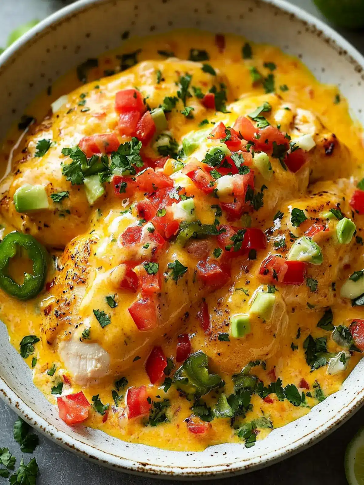 Savor Creamy Mexican Chicken with Cheese Sauce Tonight! 2 Mexican Chicken with Cheese Sauce