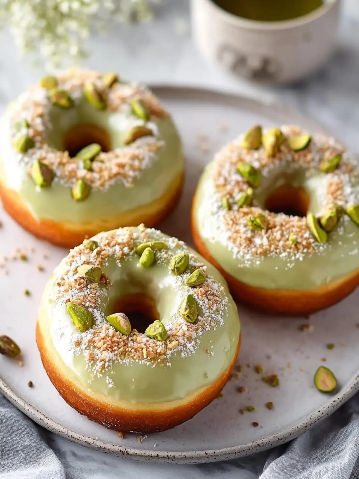 Pistachio Cream Donuts That Will Brighten Your Morning 3 Pistachio Cream Donuts