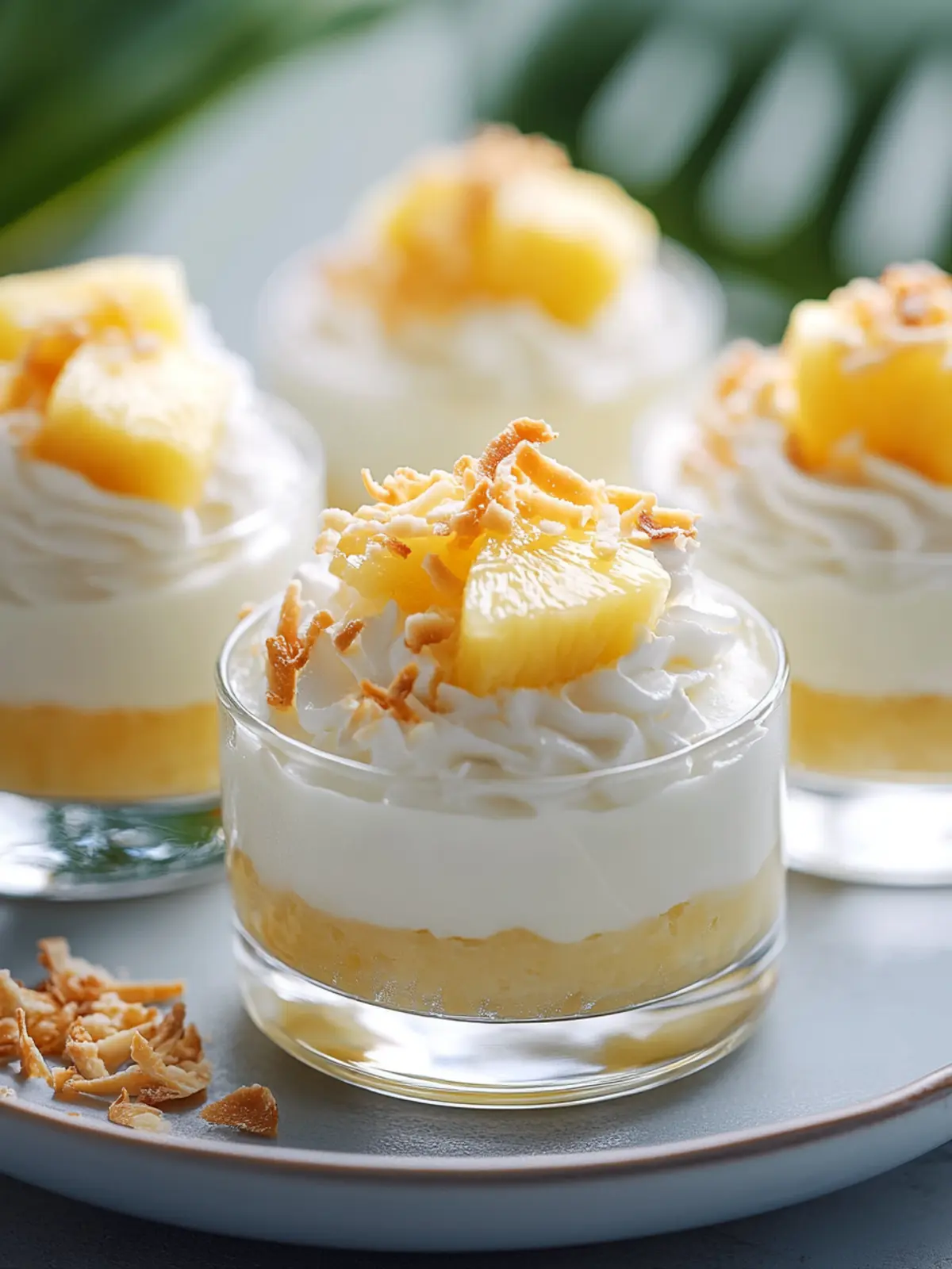 Delightful Pineapple Coconut Mousse Cups for Tropical Bliss 3 Pineapple Coconut Mousse Cups