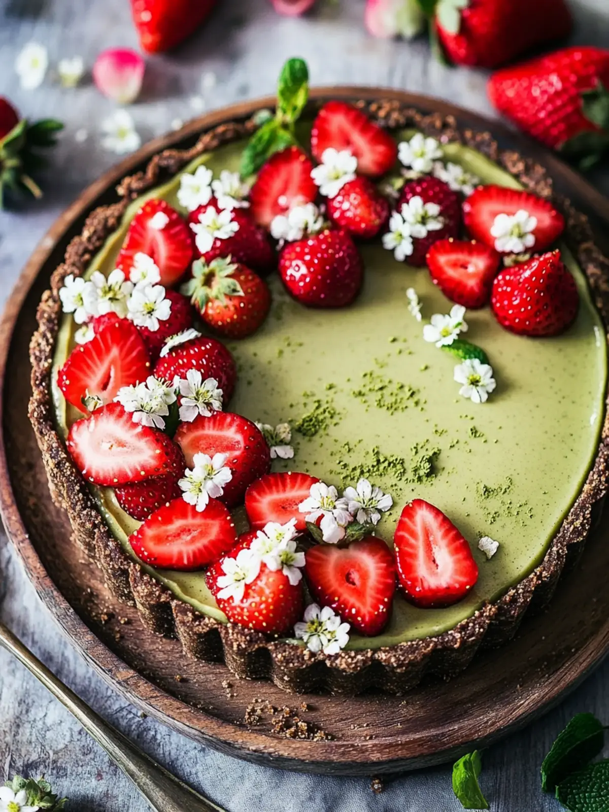 Delight in This Vegan Matcha Strawberry Tart Adventure 3 Vegan matcha strawberry tart