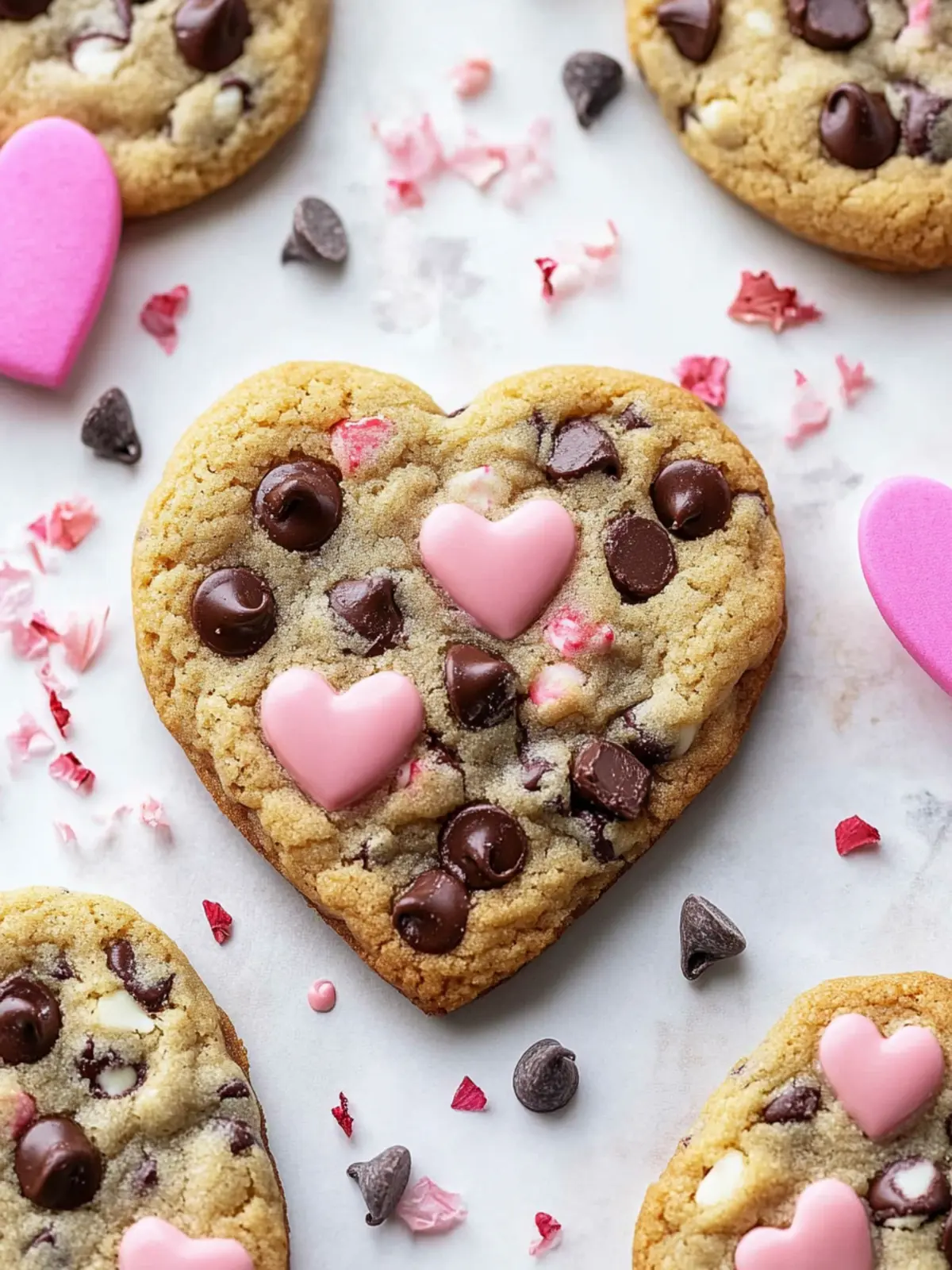 Heart Shaped Chocolate Chip Cookies Ready in Under 30 Minutes 3 Heart Shaped Chocolate Chip Cookies