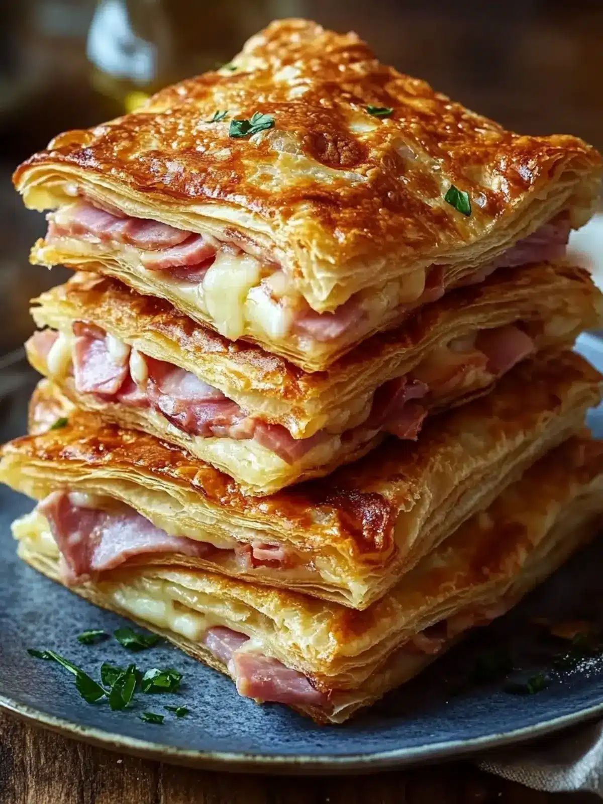 Crispy Ham & Cheese Puff Pastry Stacks for Effortless Entertaining 4 Crispy Ham & Cheese Puff Pastry Stacks