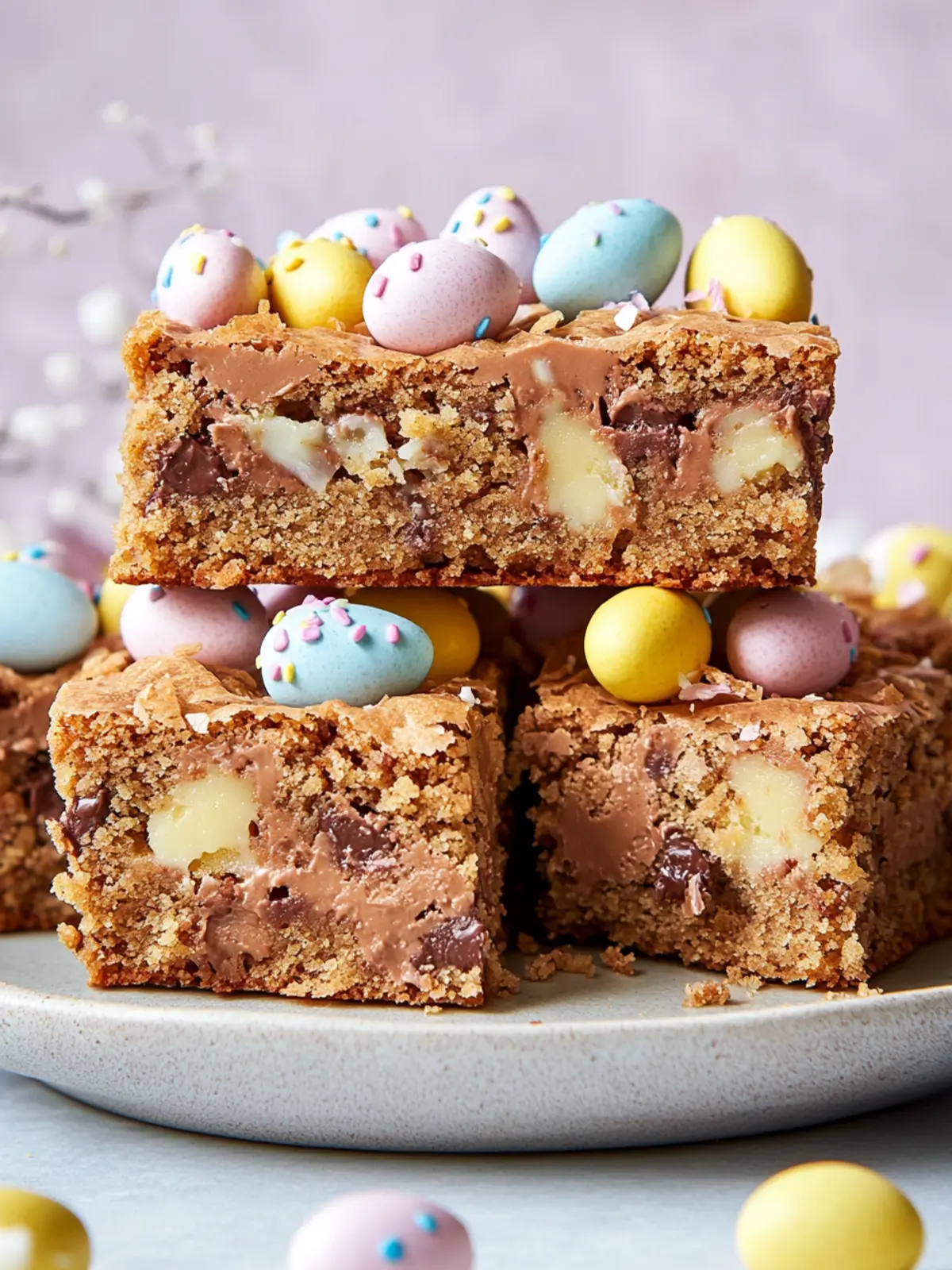 Mini Cadbury Easter Egg Blondies That Brighten Spring Celebrations 3 Mini Cadbury Easter Egg Blondies