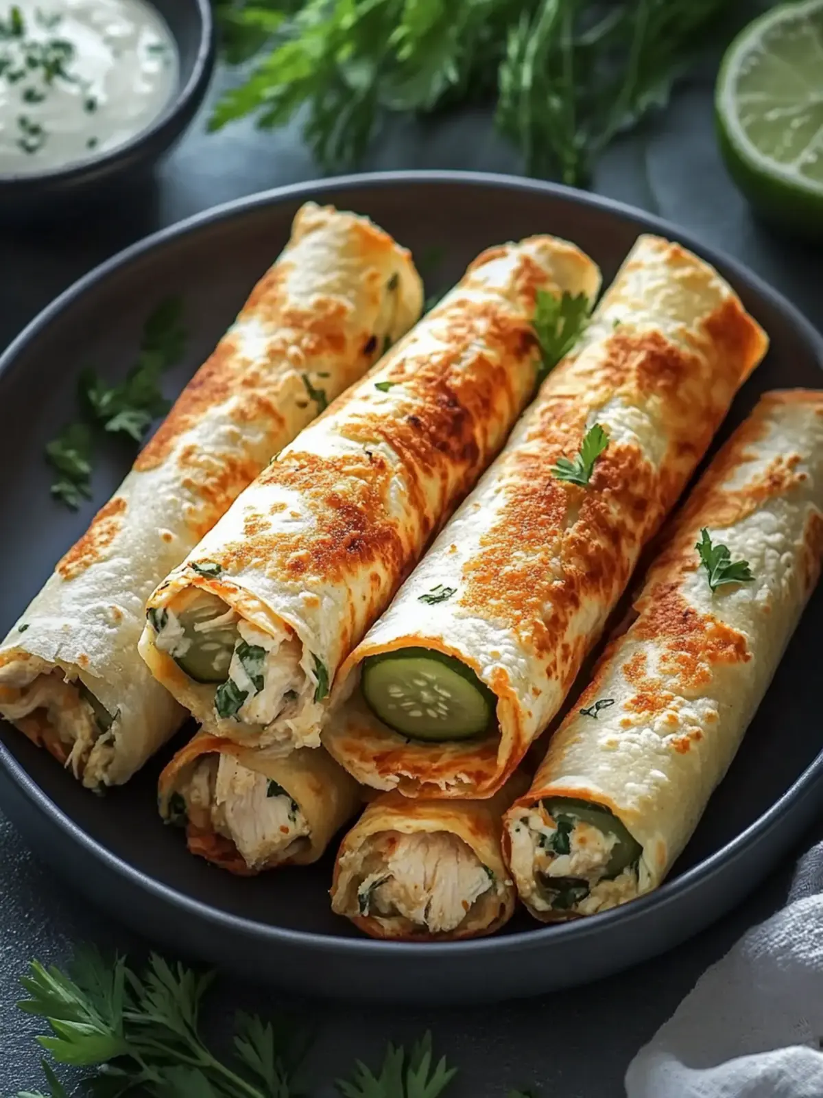 Dill Pickle Ranch Chicken Taquitos for Effortless Family Fun 4 Dill Pickle Ranch Chicken Taquitos