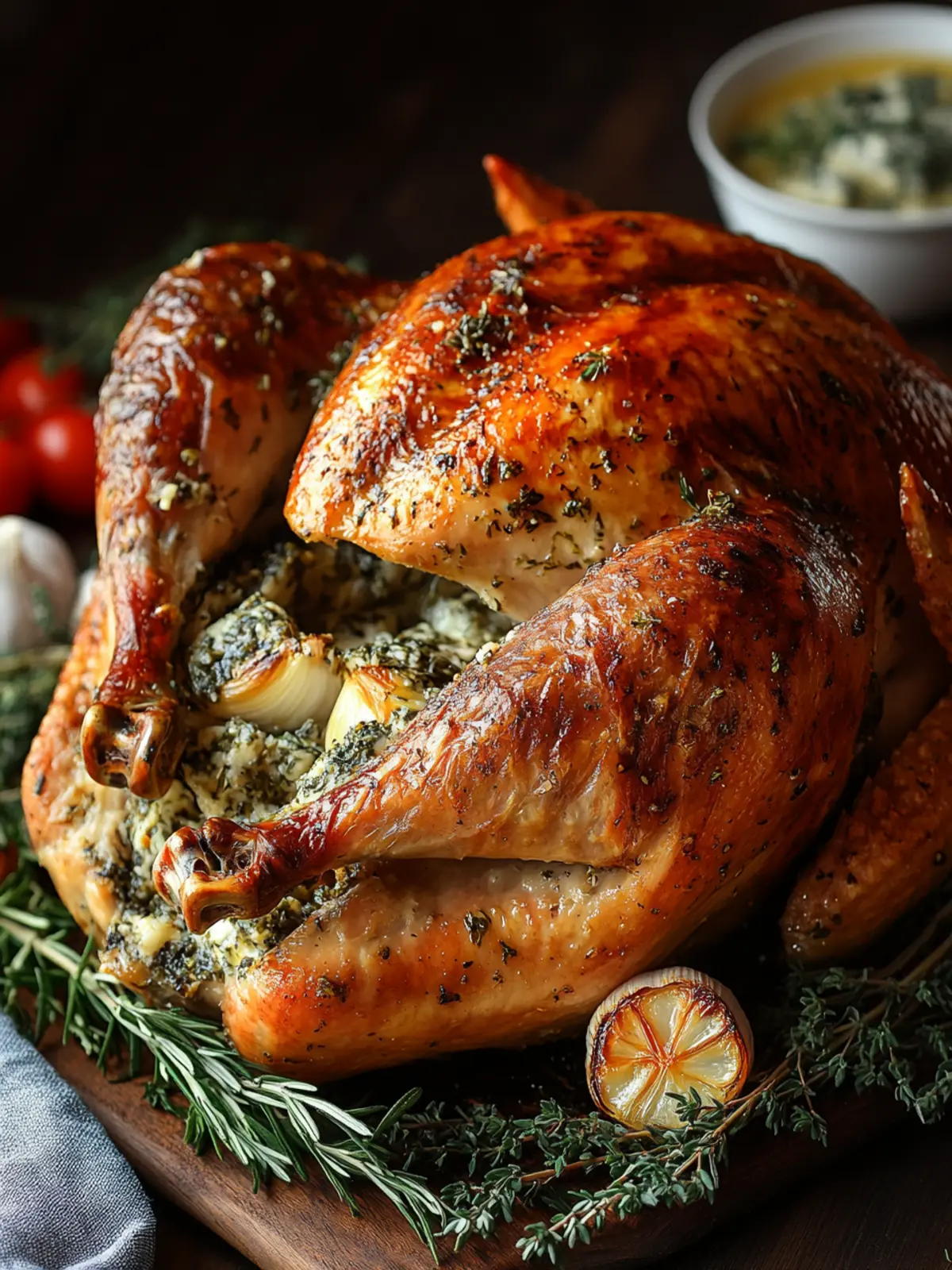 Savory Roast Turkey with Garlic Herb Butter for Festive Feasts 3 Roast Turkey with Garlic Herb Butter