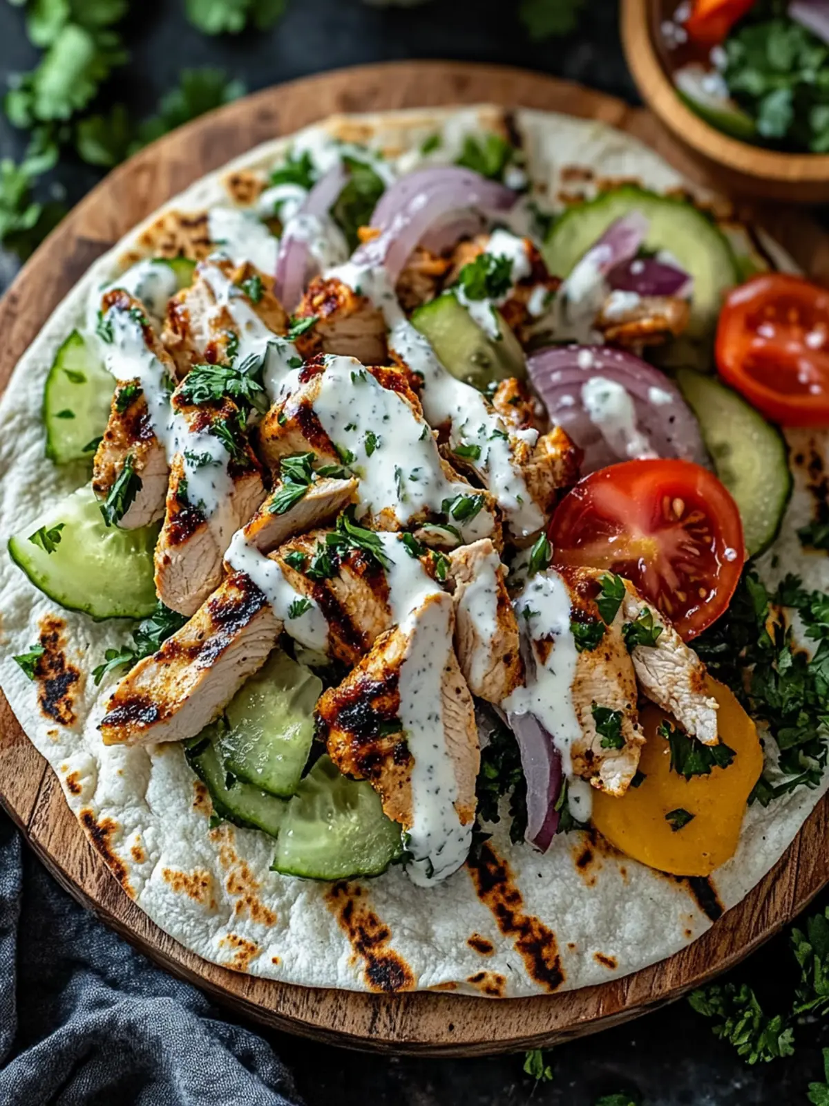 Savory Chicken Shawarma with Creamy Garlic Sauce in 40 Minutes 4 Chicken Shawarma with Creamy Garlic Sauce
