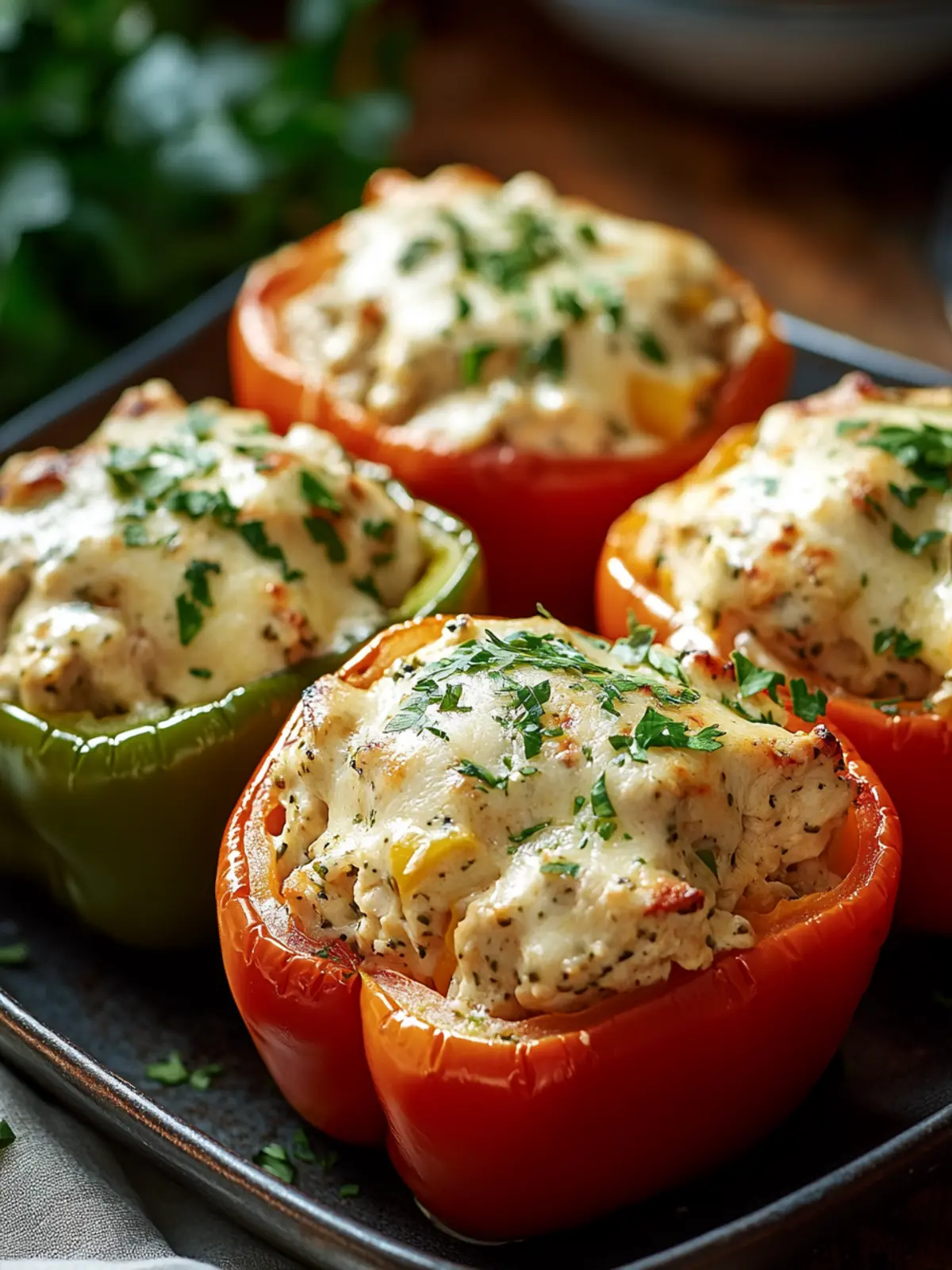Irresistible Chicken Alfredo Stuffed Peppers for Cozy Nights 3 Chicken Alfredo Stuffed Peppers