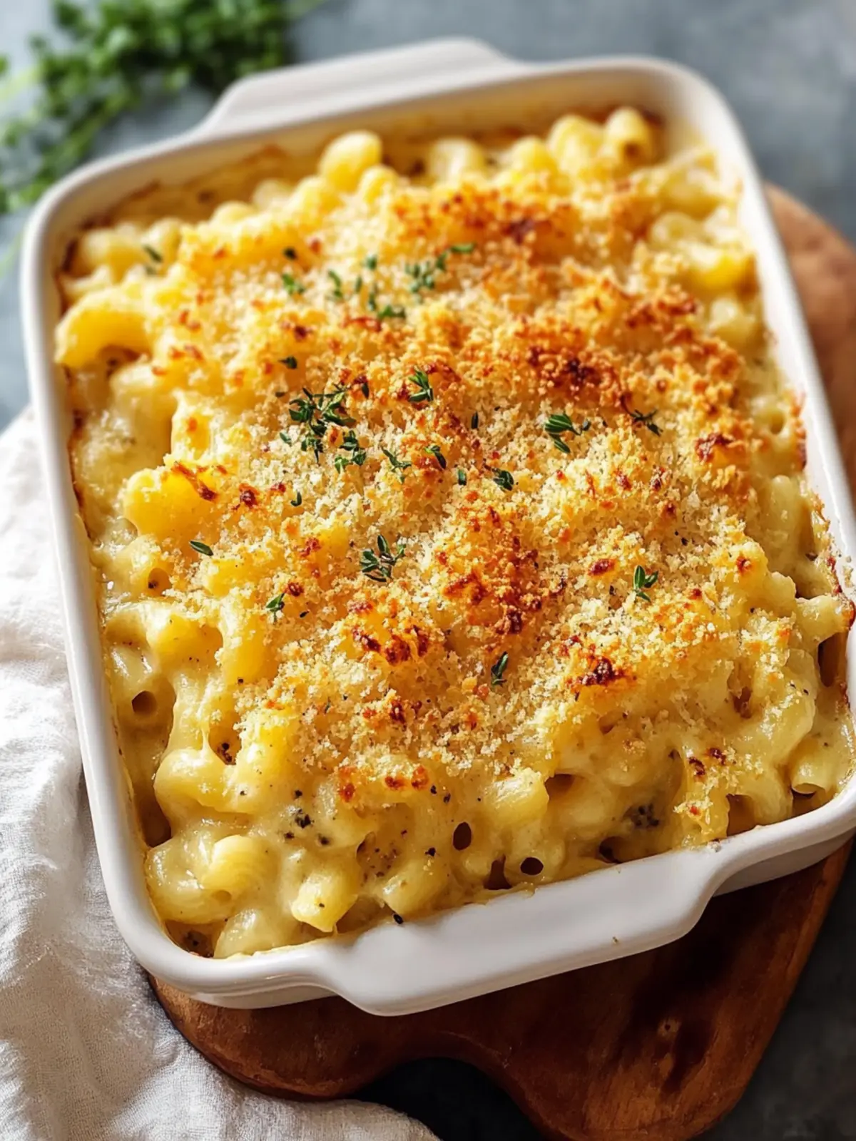 Three-Cheese Baked Mac & Cheese: Comfort in Every Bite 3 Three-Cheese Baked Mac & Cheese
