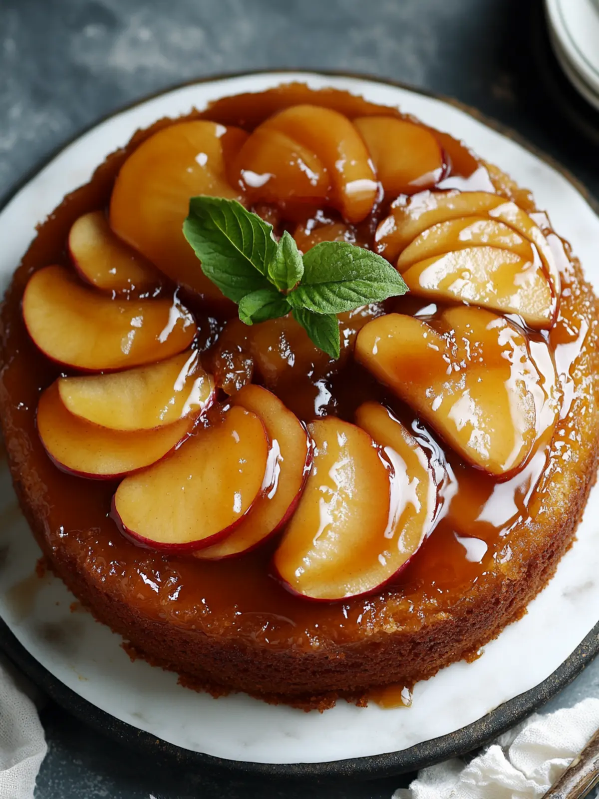 Indulge in Caramel Apple Upside-Down Cake Bliss Tonight 4 Caramel Apple Upside-Down Cake