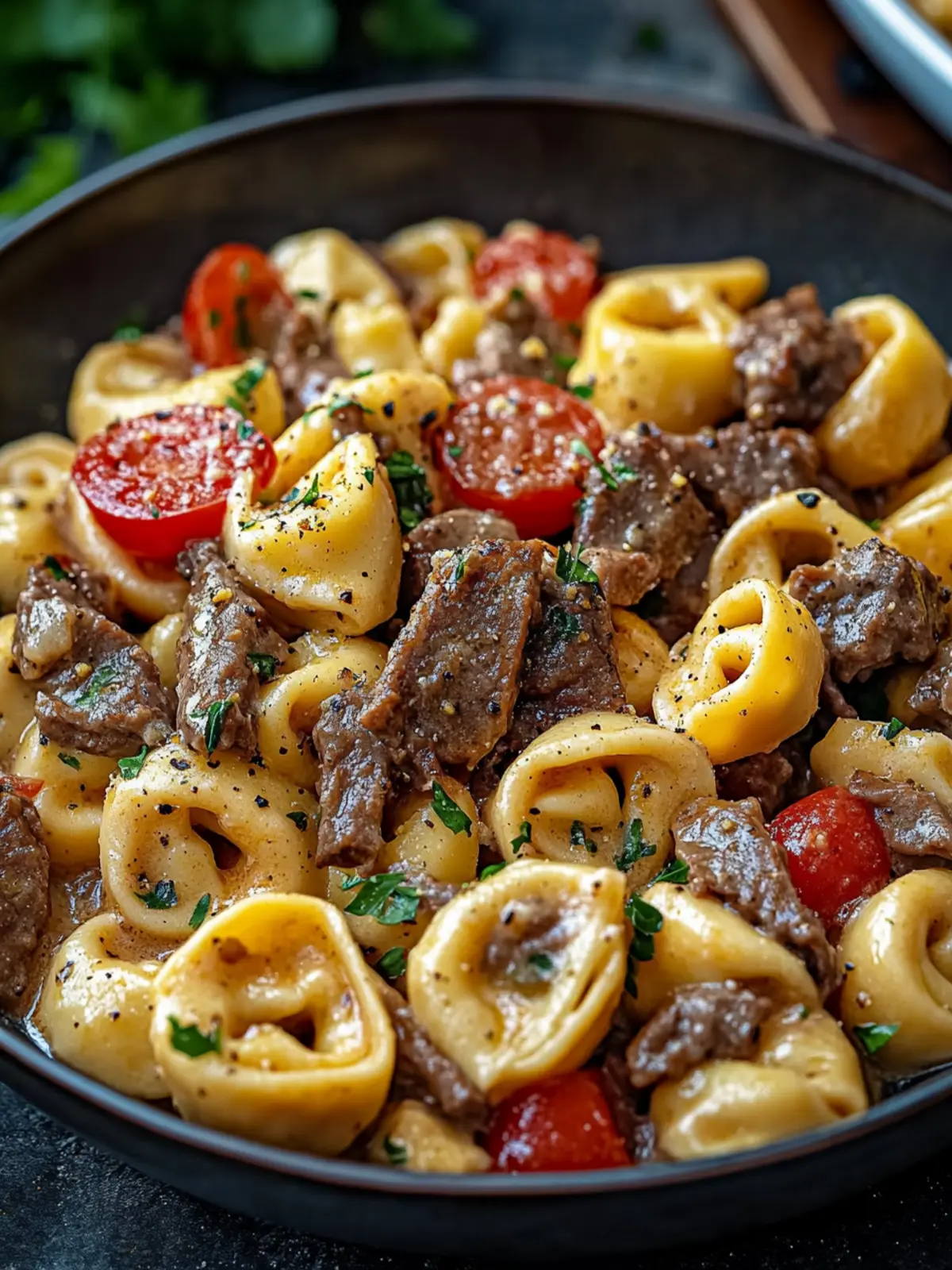 Creamy Philly Cheesesteak Tortellini Pasta for a Cozy Dinner 4 Creamy Philly Cheesesteak Tortellini Pasta