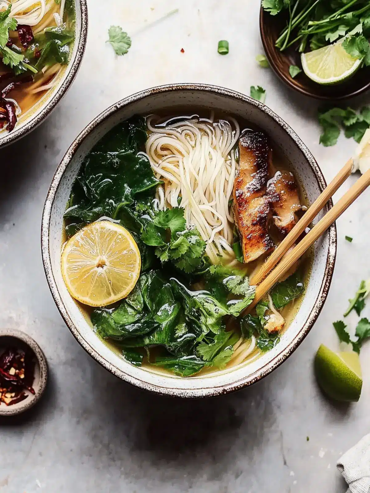 Revitalize Your Meal: Lemongrass Soup with Noodles and Greens 4 Lemongrass soup with noodles and greens