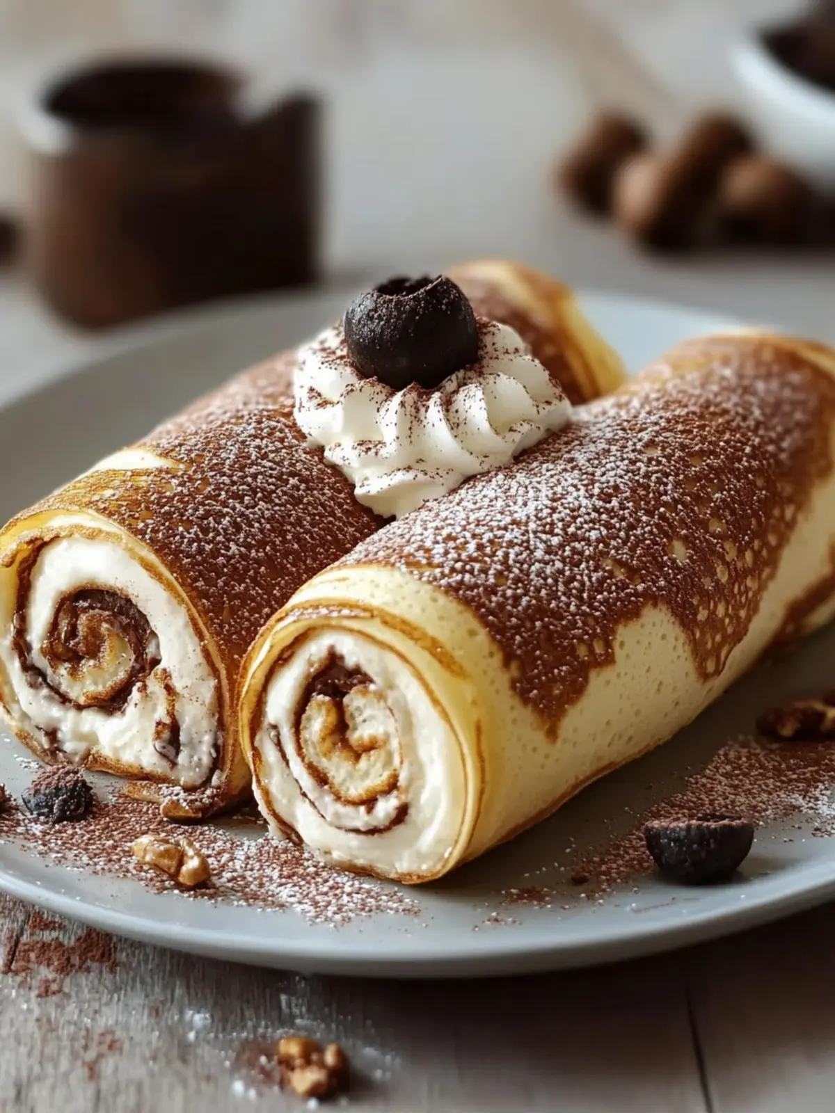 Indulge in Tiramisu Crepe Rolls: A Delicious Coffee Twist 3 Tiramisu Crepe Rolls