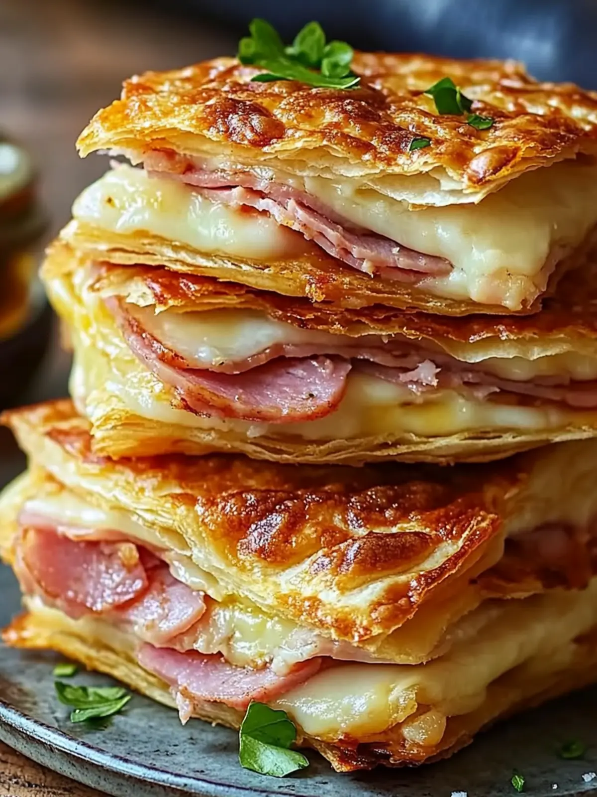 Crispy Ham & Cheese Puff Pastry Stacks for Effortless Entertaining 3 Crispy Ham & Cheese Puff Pastry Stacks