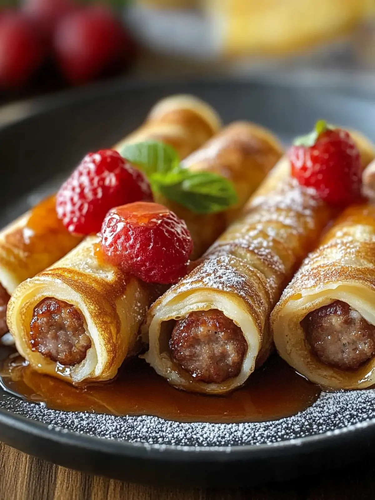 Irresistible Sweet Sausage Pancake Roll-Ups for Breakfast Bliss 4 Sweet Sausage Pancake Roll-Ups